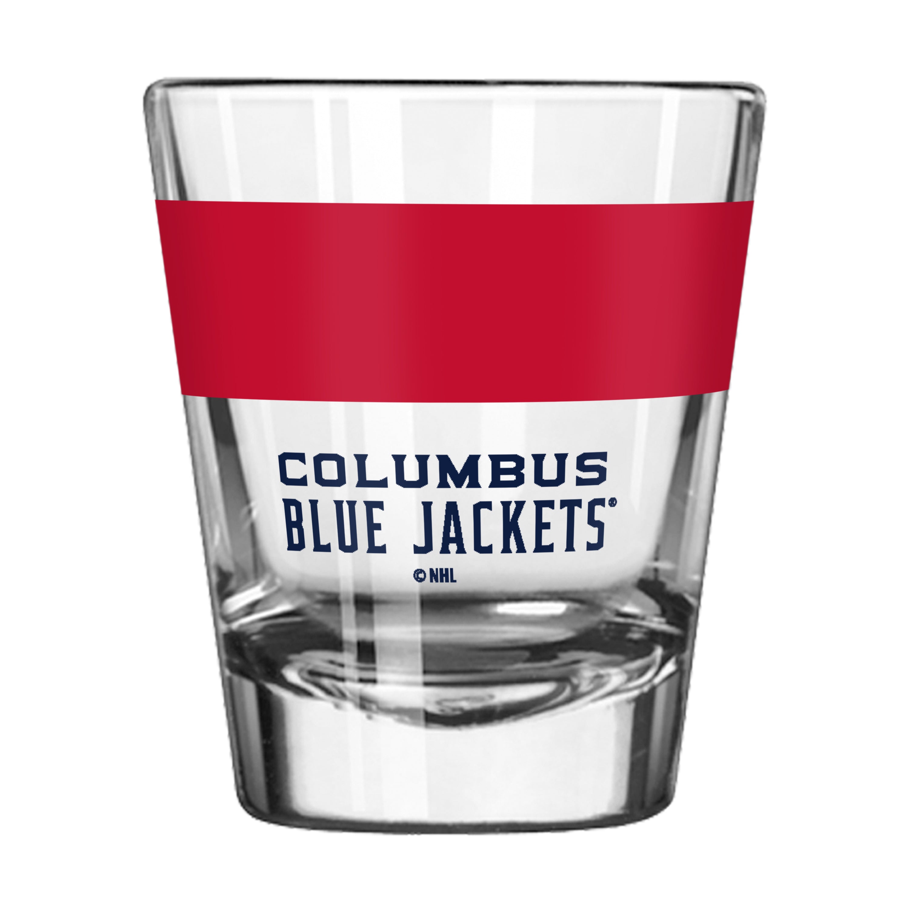 Columbus Blue Jackets 2oz Mascot Colorblock Shot Glass