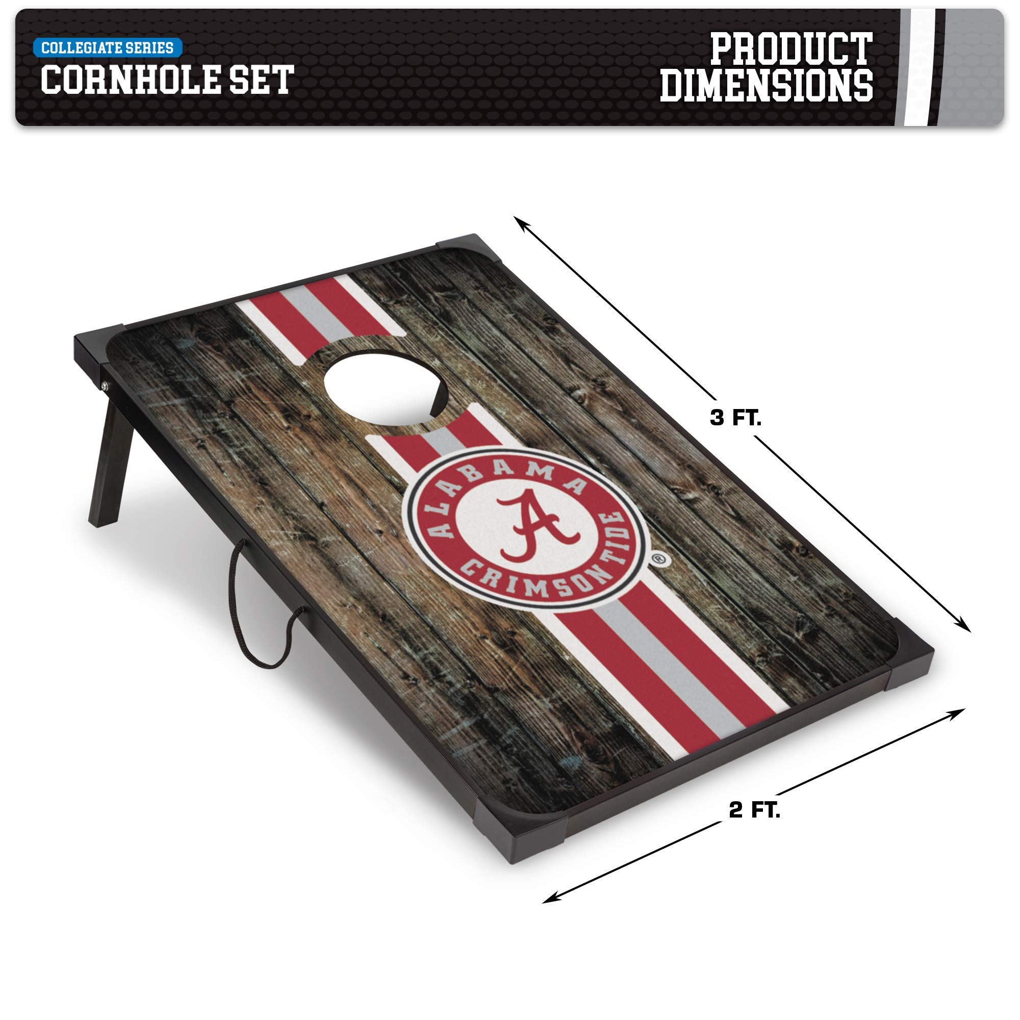 Wild Sports NCAA Utah Utes 2' x 3' MDF Deluxe Cornhole Set - with Corners and Aprons, Team Color - Sports Collectibles, Sports Memorabilia, Sports Fan Shop, Sports Gifts
