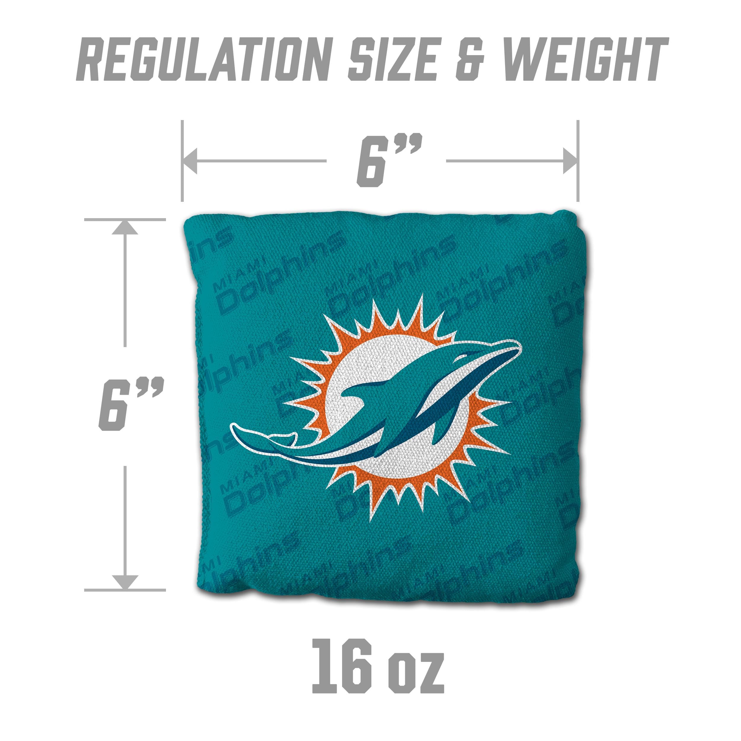 YouTheFan NFL Miami Dolphins Cornhole Bags - 4PK - Teal - Sports Collectibles, Sports Memorabilia, Sports Fan Shop, Sports Gifts