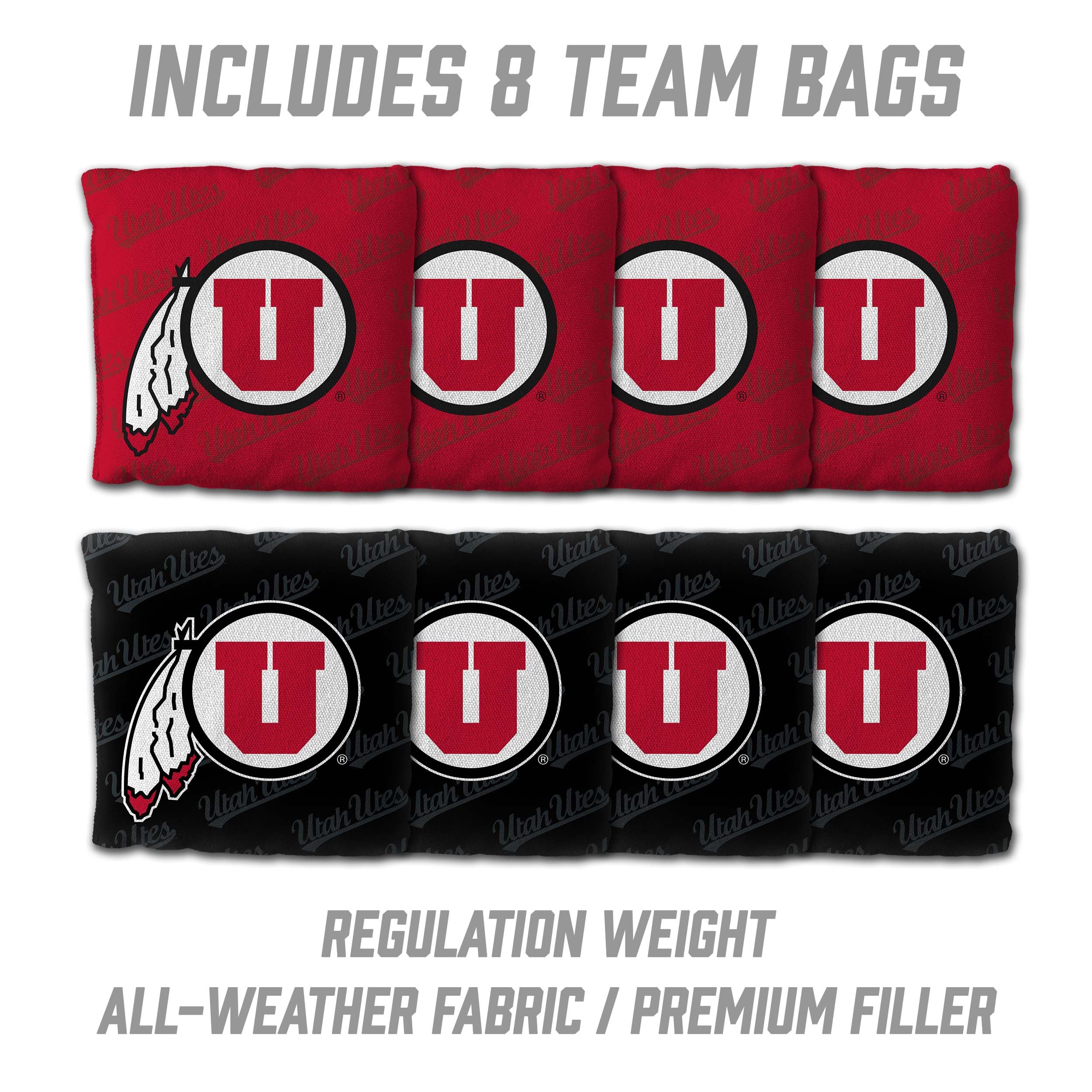 YouTheFan NCAA Utah Utes 2’ x 4’ Professional Wood Cornhole Game with Logo Bags - Sports Collectibles, Sports Memorabilia, Sports Fan Shop, Sports Gifts