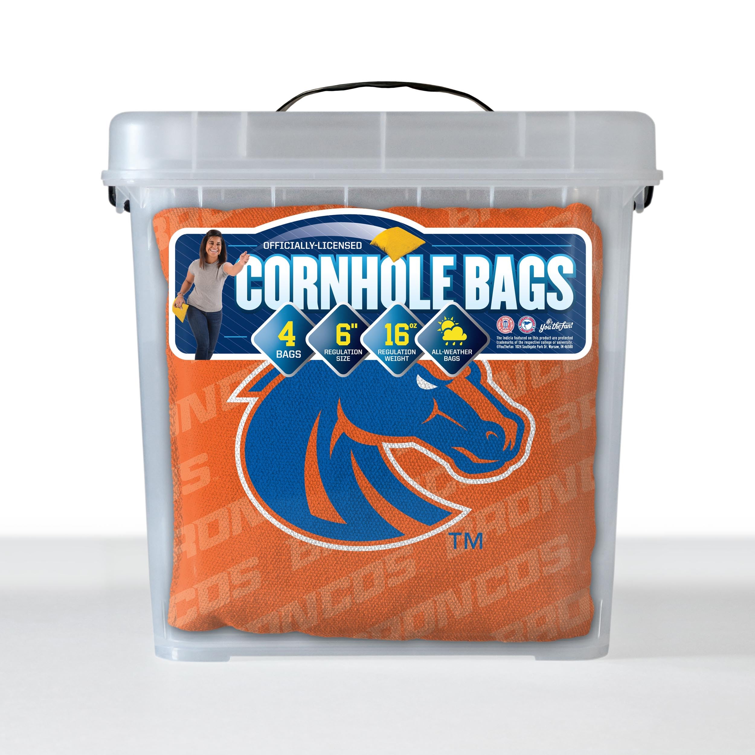 YouTheFan NCAA Boise State Broncos Cornhole Bags - 4PK - Orange - Sports Collectibles, Sports Memorabilia, Sports Fan Shop, Sports Gifts
