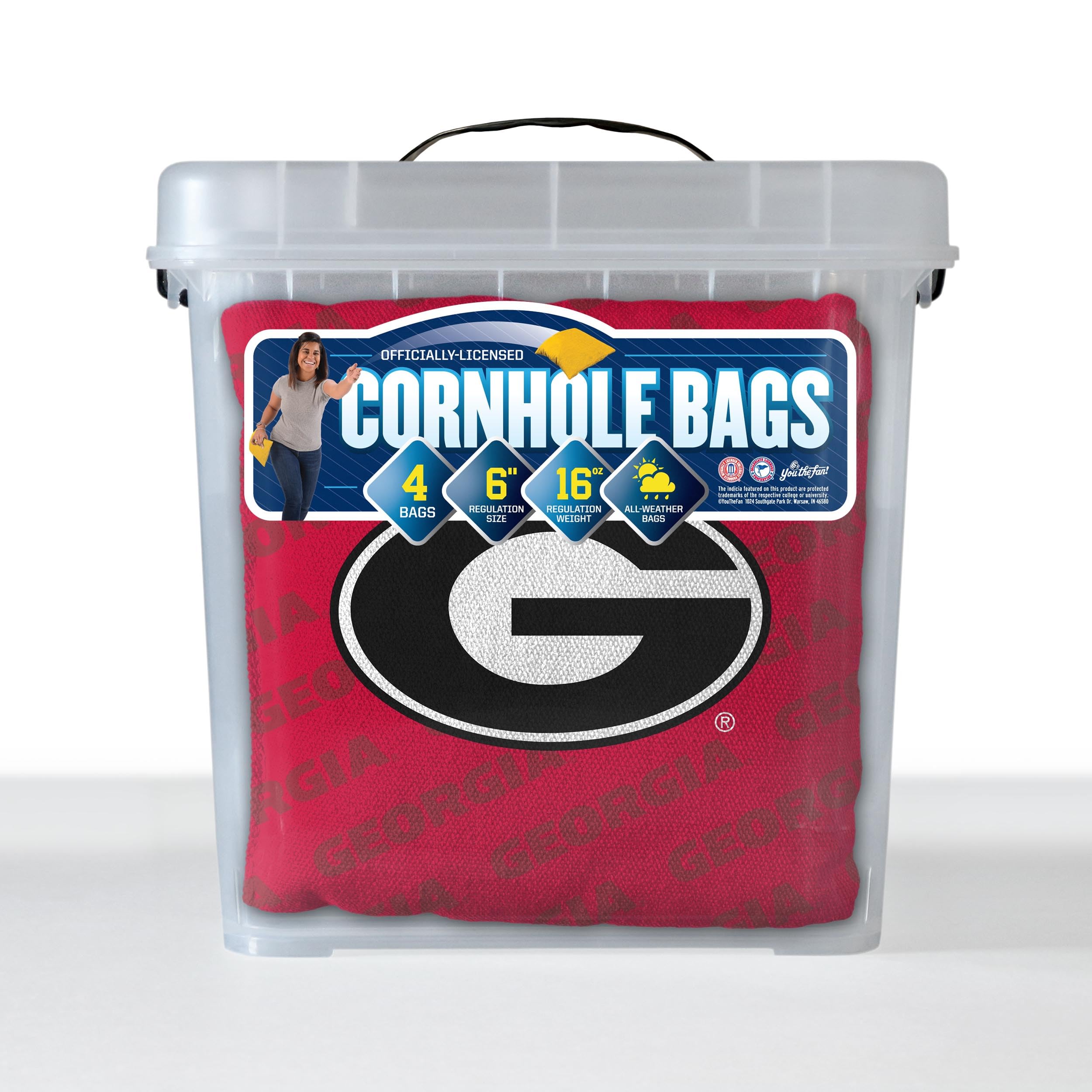 YouTheFan NCAA Georgia Bulldogs - Cornhole Bags - 4PK - Red - Sports Collectibles, Sports Memorabilia, Sports Fan Shop, Sports Gifts
