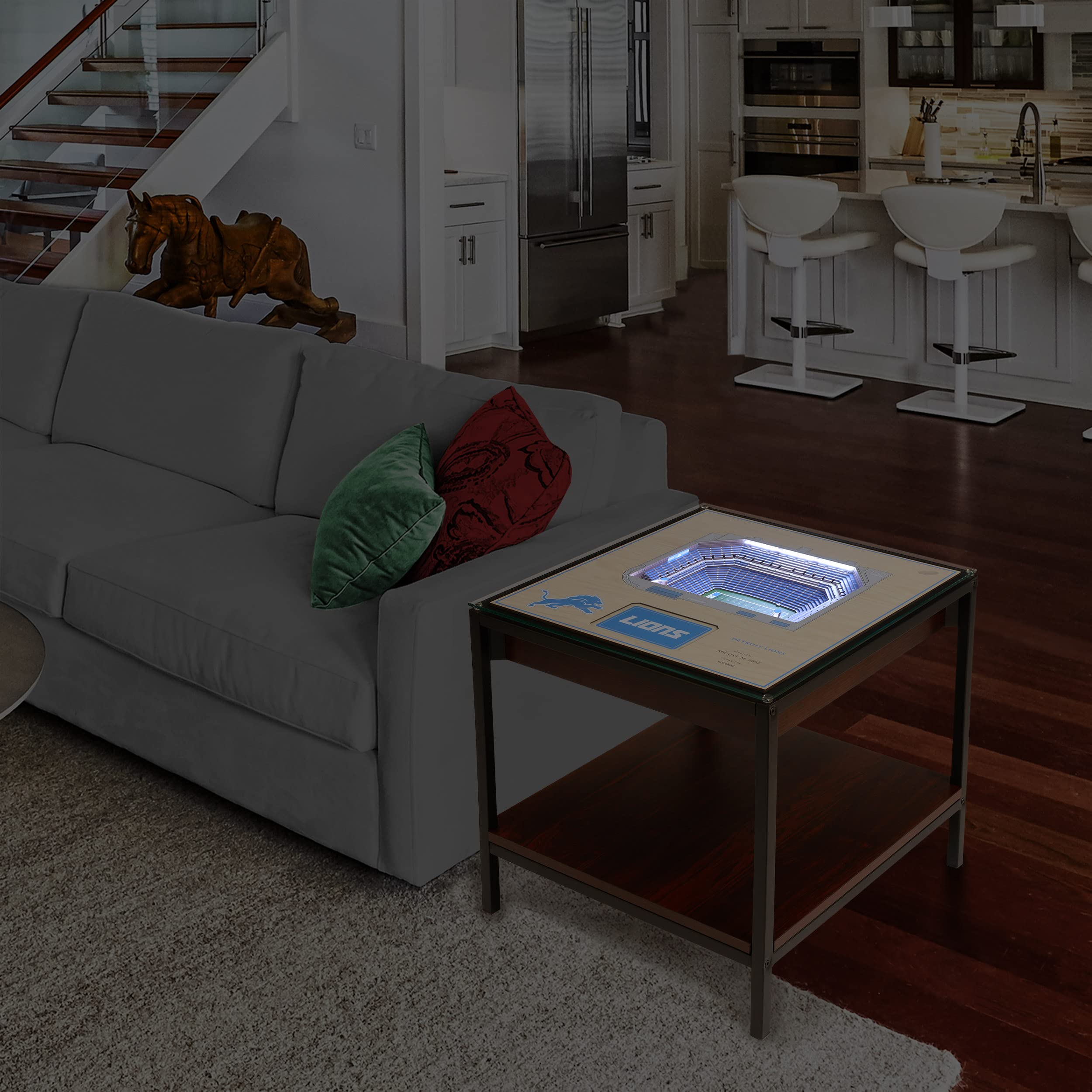 YouTheFan NFL Detroit Lions 25-Layer StadiumViews Lighted End Table - Ford Field - Sports Collectibles, Sports Memorabilia, Sports Fan Shop, Sports Gifts