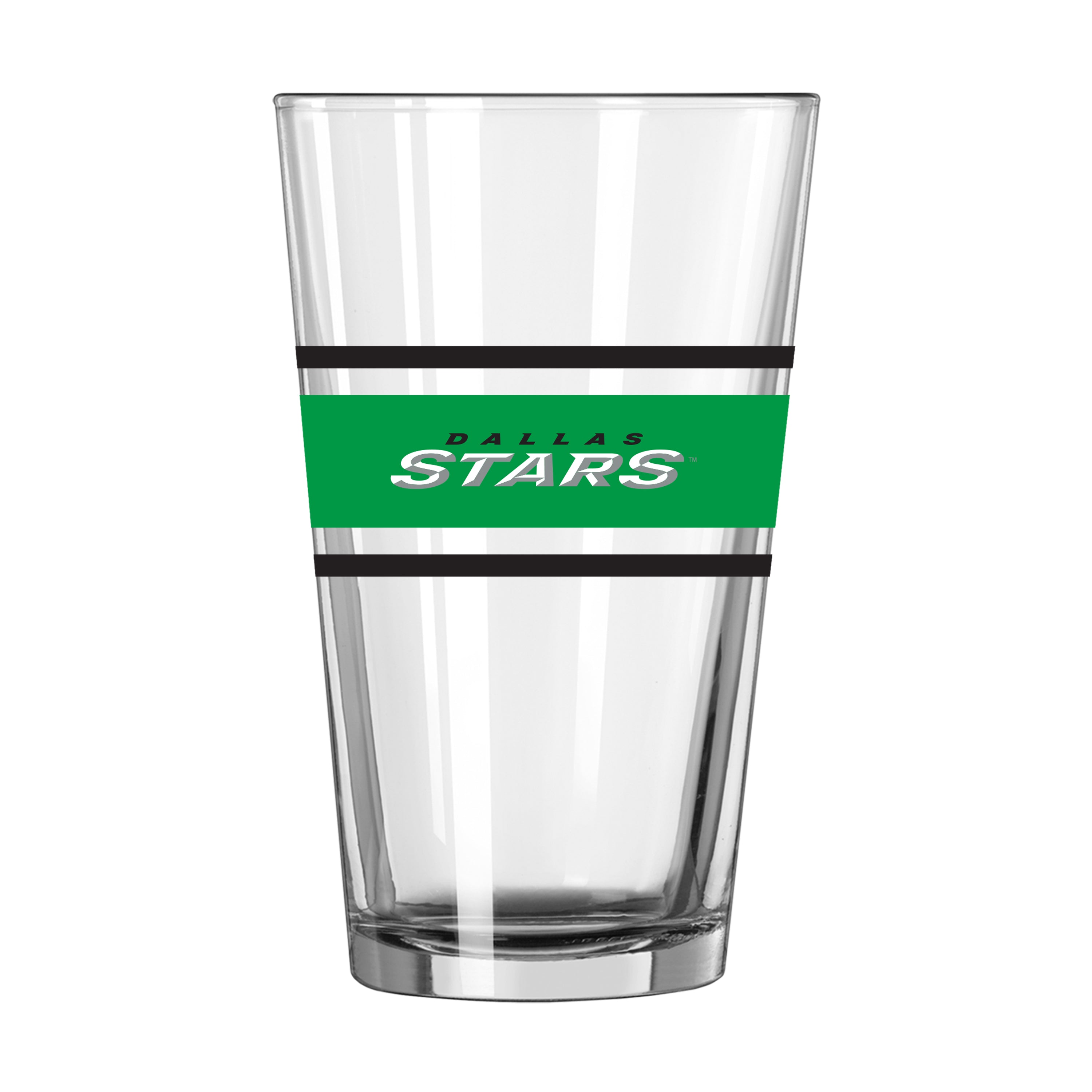 Dallas Stars 16oz Stripe Pint Glass - Sports Gifts, Sports Memorabilia, Sports Collectibles, Fan Shop