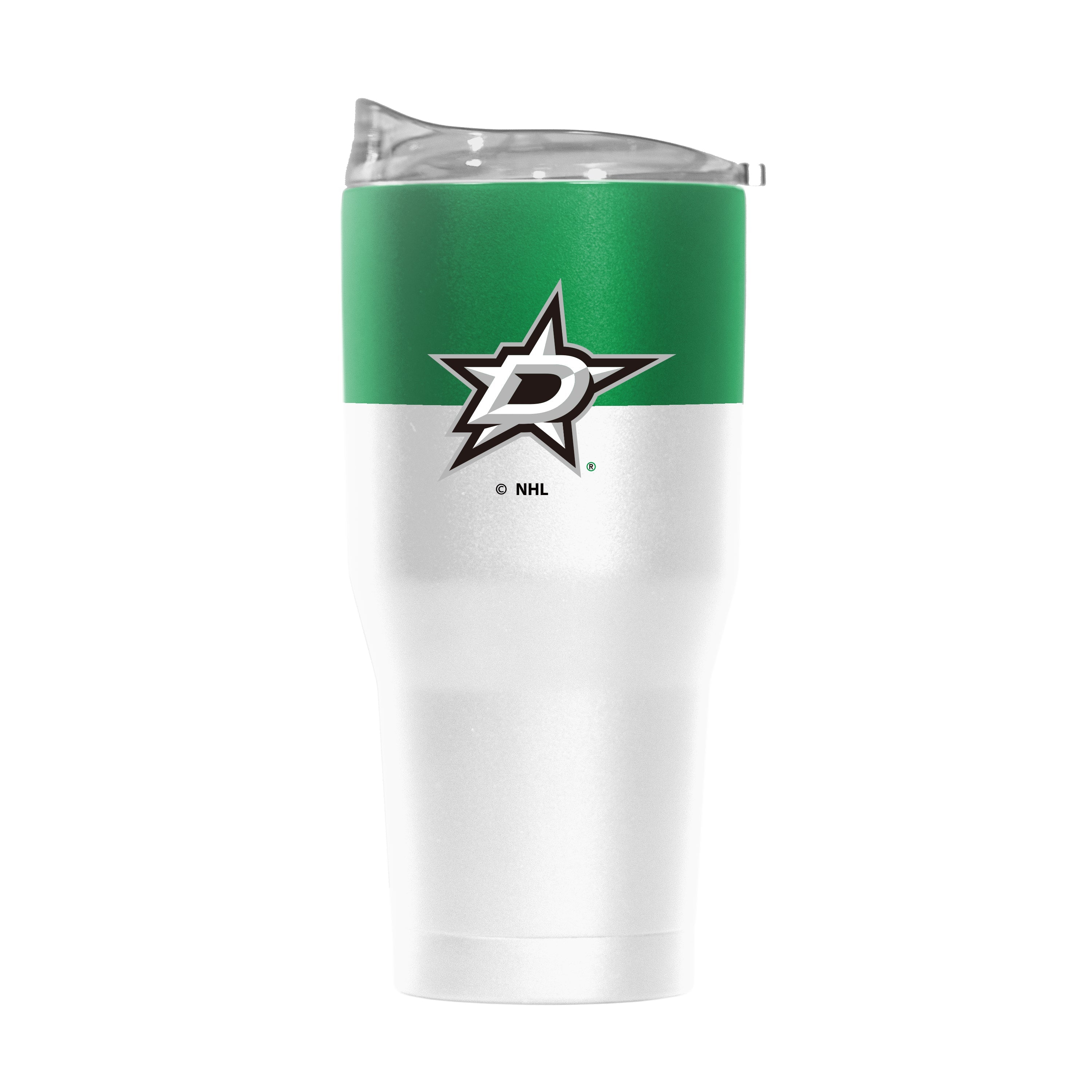 Dallas Stars 30oz Colorblock White Powder Coat Tumbler