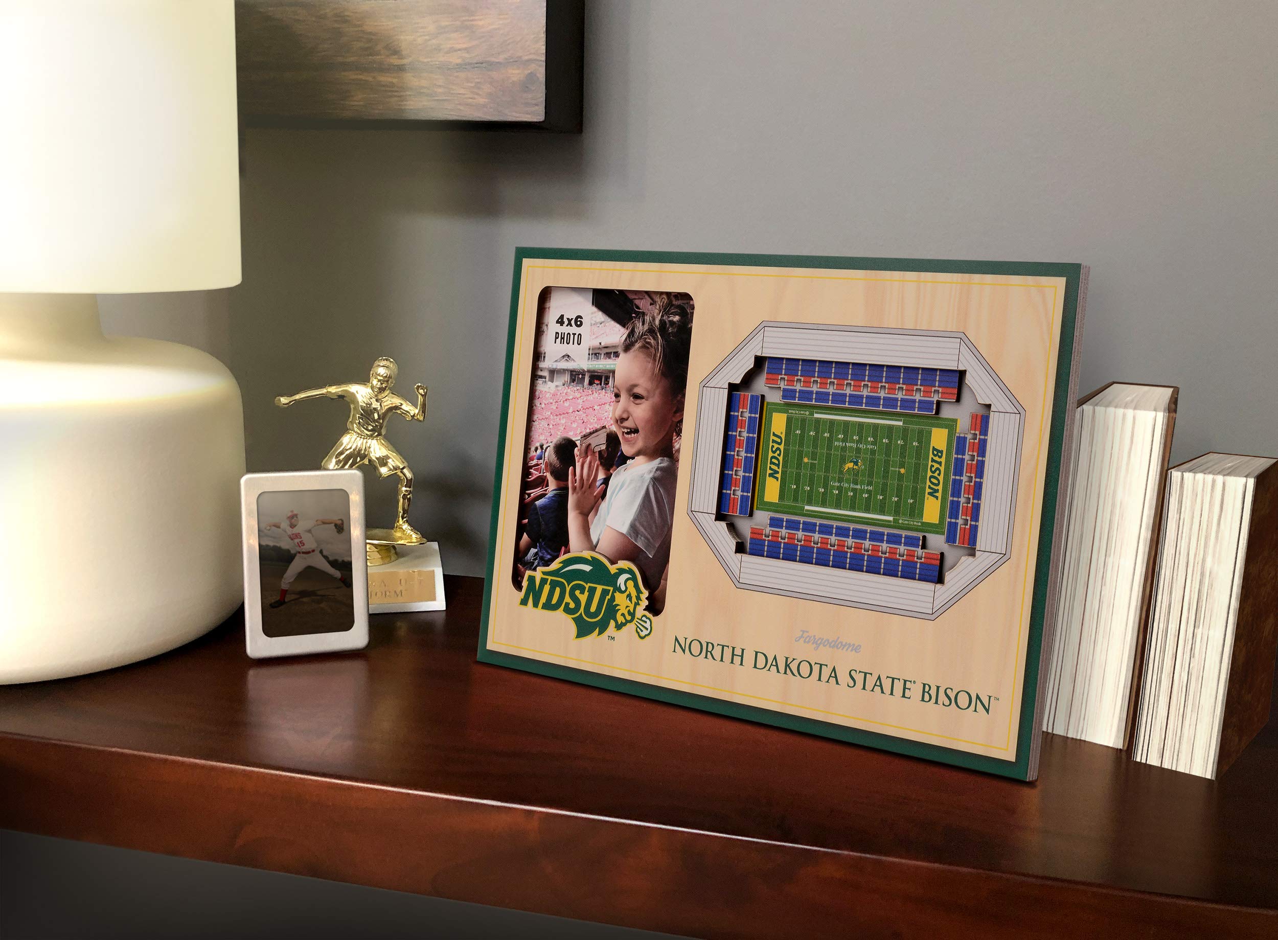 YouTheFan NCAA North Dakota State Bison 3D StadiumView Picture Frame - Fargodome - Sports Collectibles, Sports Memorabilia, Sports Fan Shop, Sports Gifts