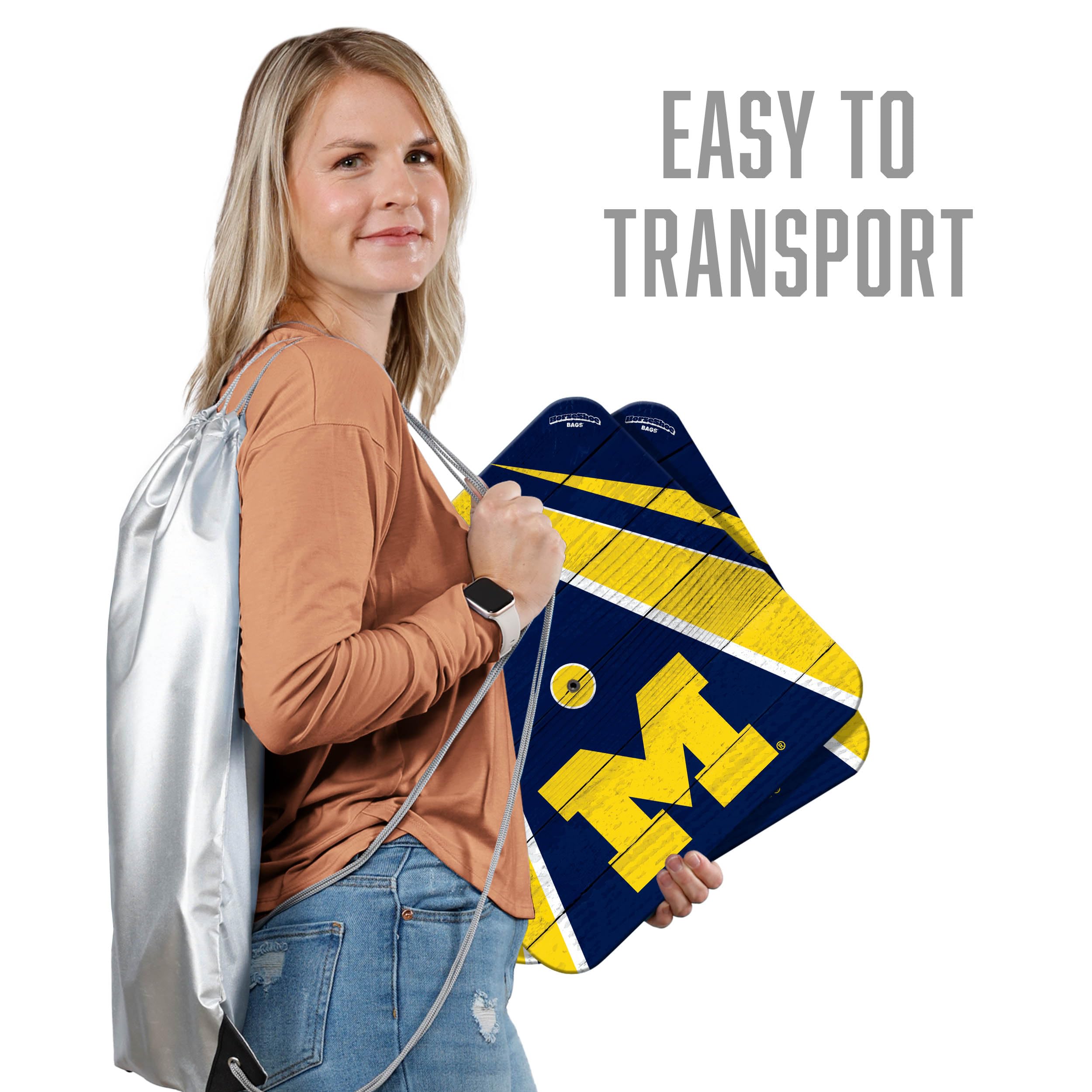 YouTheFan NCAA Michigan Wolverines Horseshoe Bags - Sports Collectibles, Sports Memorabilia, Sports Fan Shop, Sports Gifts
