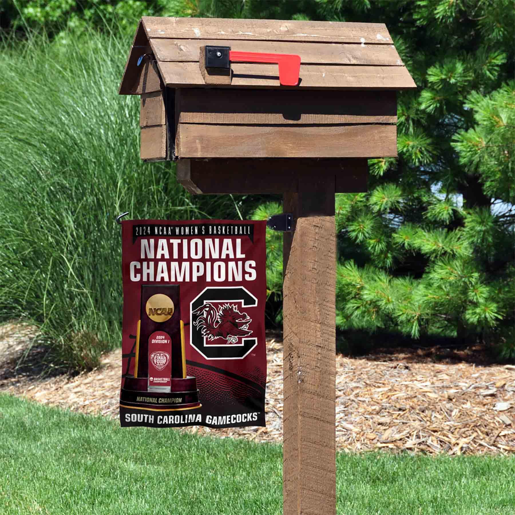 WinCraft USC Gamecocks Womens Basketball National Champions 2024 Double Sided Garden Flag - Sports Collectibles, Sports Memorabilia, Sports Fan Shop, Sports Gifts