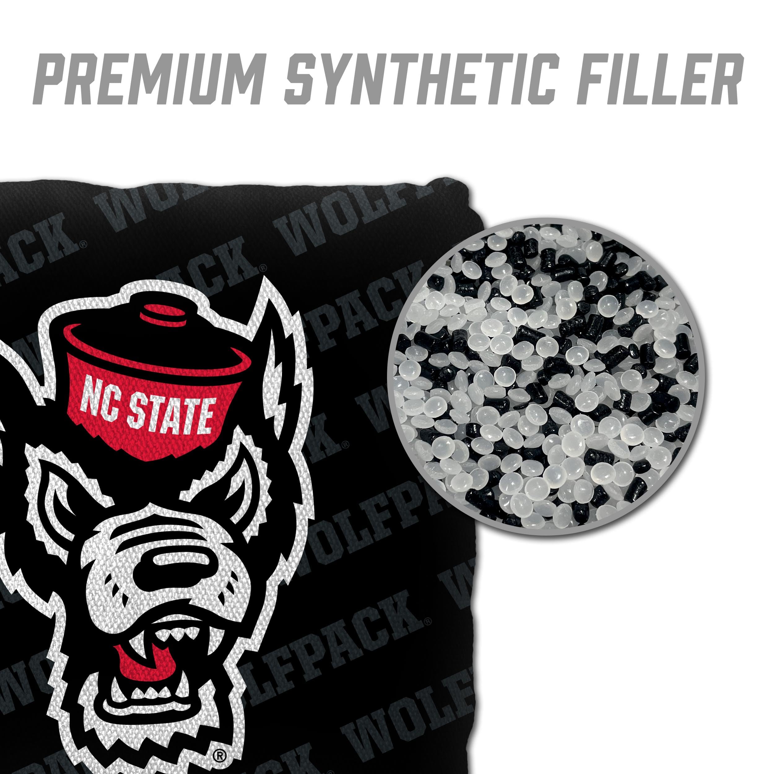 YouTheFan NCAA NC State Wolfpack Cornhole Bags - 4PK - Black - Sports Collectibles, Sports Memorabilia, Sports Fan Shop, Sports Gifts