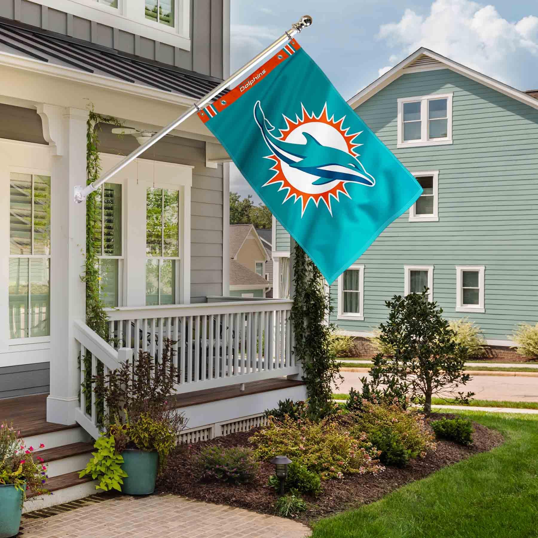 WinCraft Miami Dolphins Printed Header 3x5 Foot Banner Flag - Sports Collectibles, Sports Memorabilia, Sports Fan Shop, Sports Gifts