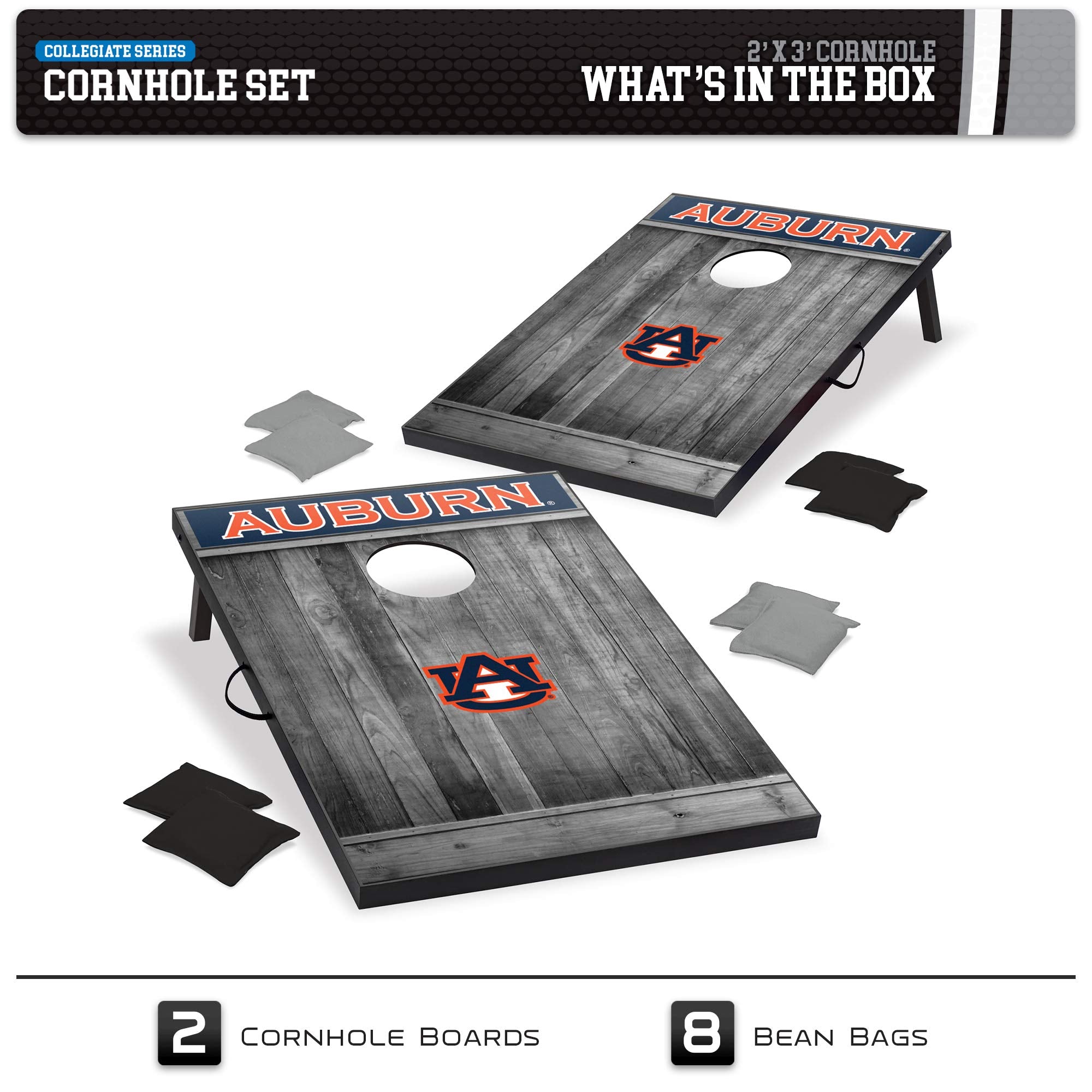 Wild Sports NCAA Cornhole Outdoor Game Set, 2' x 3' Foot - Recreational Series - Sports Collectibles, Sports Memorabilia, Sports Fan Shop, Sports Gifts