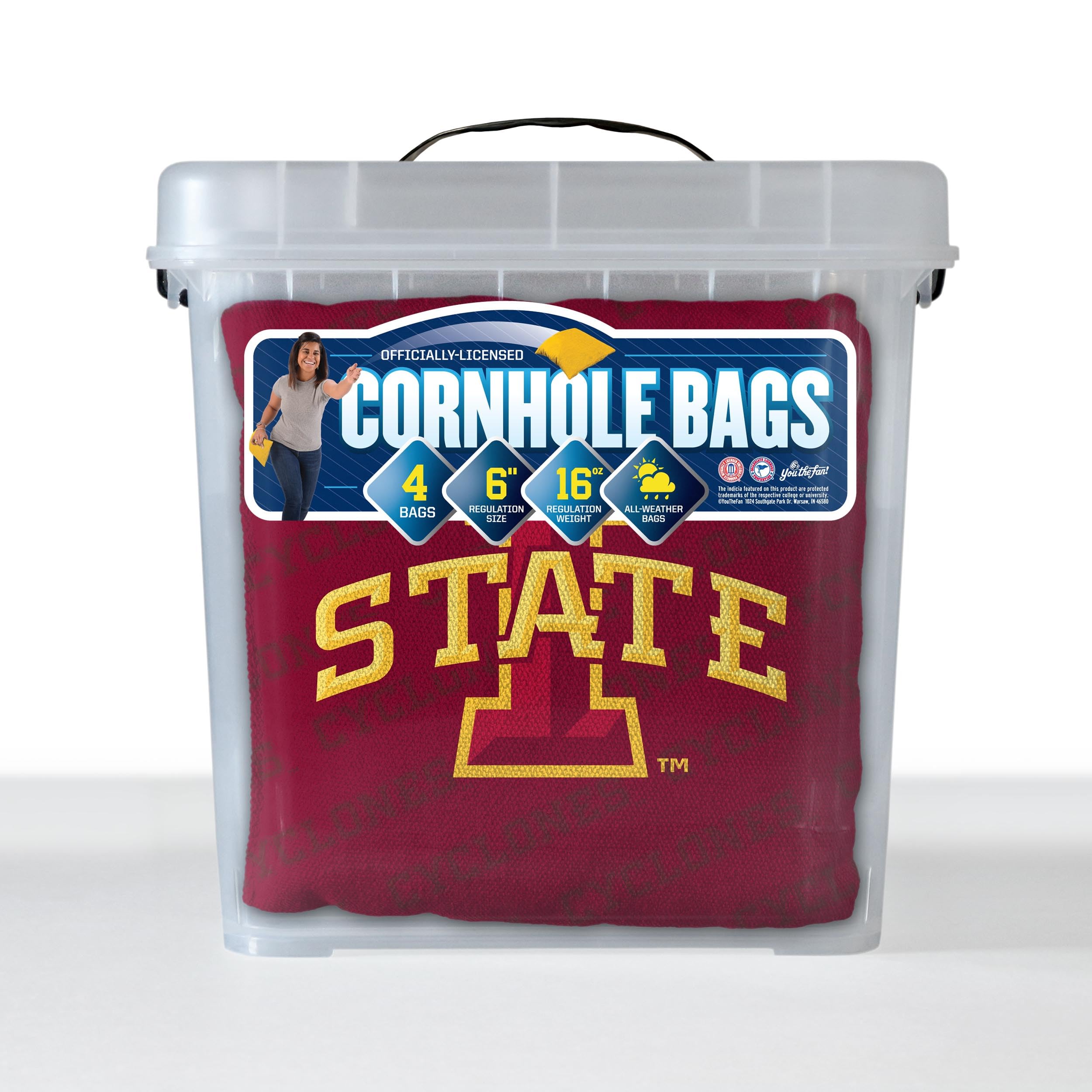 YouTheFan NCAA Iowa State Cyclones Cornhole Bags - 4PK - Maroon - Sports Collectibles, Sports Memorabilia, Sports Fan Shop, Sports Gifts