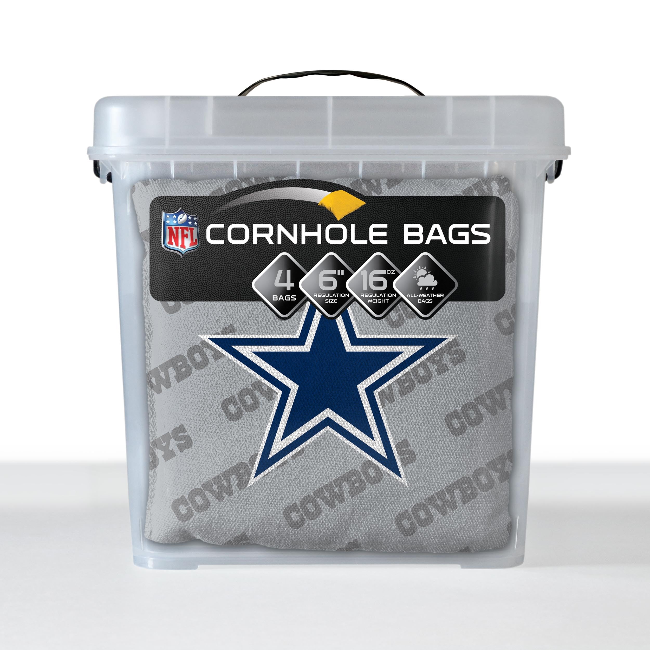 YouTheFan NFL Dallas Cowboys Cornhole Bags - 4PK - Grey - Sports Collectibles, Sports Memorabilia, Sports Fan Shop, Sports Gifts