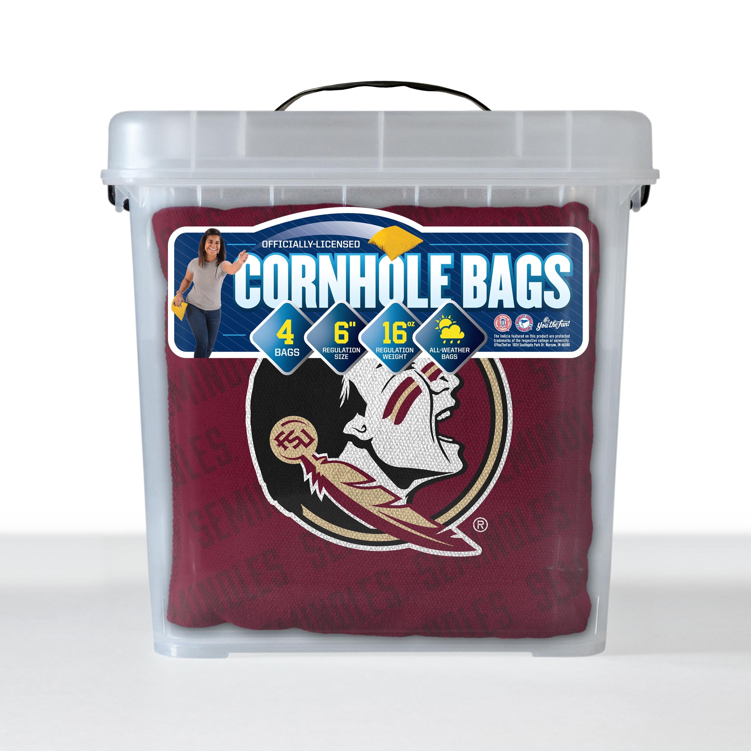 YouTheFan NCAA Florida State Seminoles Cornhole Bags - 4PK - Maroon - Sports Collectibles, Sports Memorabilia, Sports Fan Shop, Sports Gifts