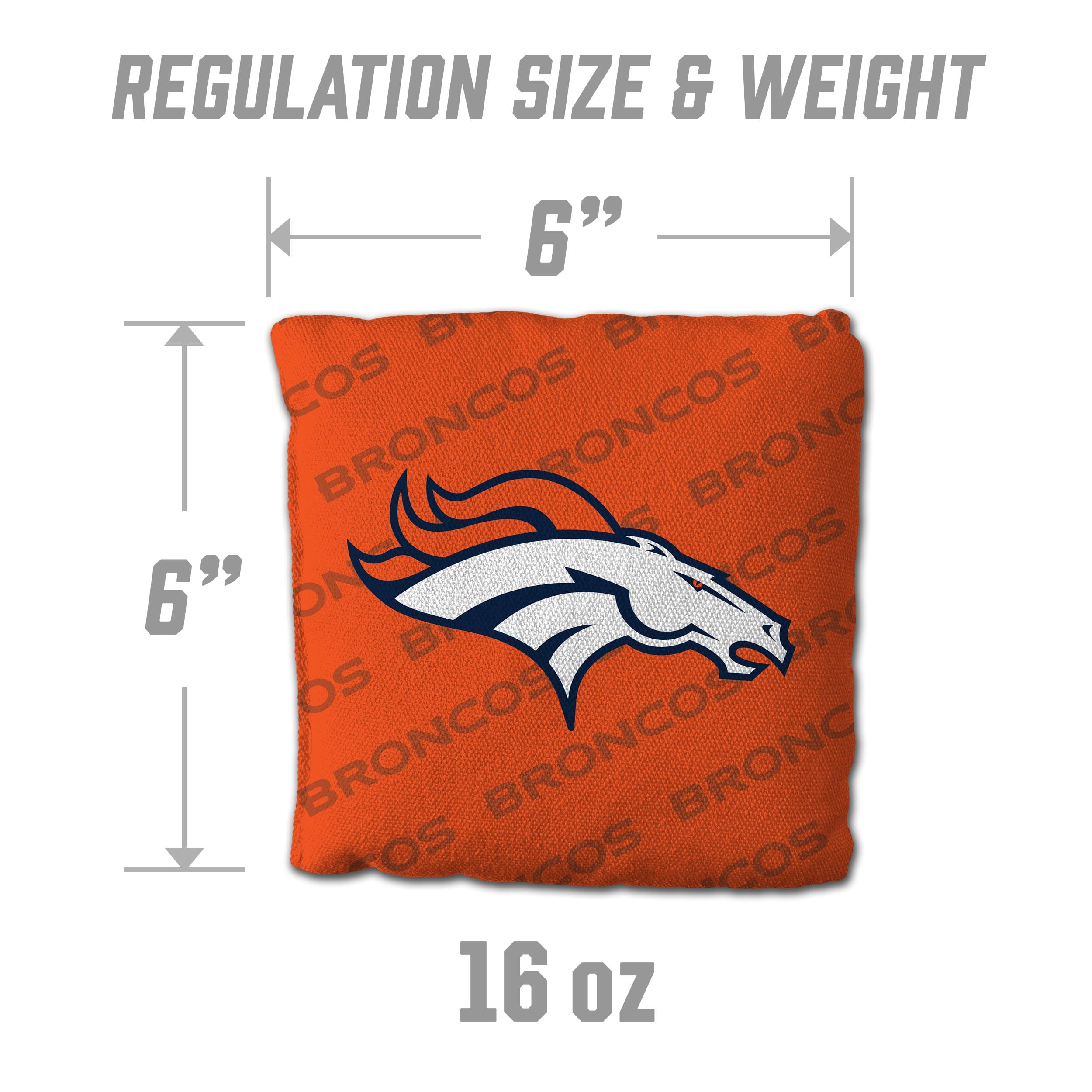YouTheFan NFL Denver Broncos Cornhole Bags - 4PK - Orange - Sports Collectibles, Sports Memorabilia, Sports Fan Shop, Sports Gifts