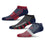 For Bare Feet NFL HOUSTON TEXANS Stripe Stack 3 Pack Ankle Sock Team Colors Large - Sports Gifts, Sports Memorabilia, Sports Collectibles, Fan Shop