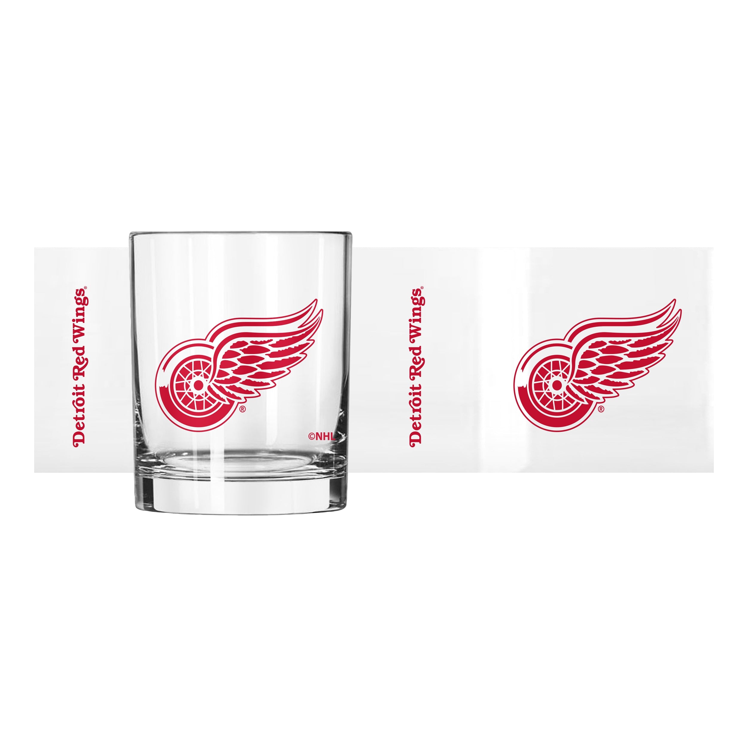 Detroit Red Wings 14oz Gameday Rocks Glass - Sports Gifts, Sports Memorabilia, Sports Collectibles, Fan Shop