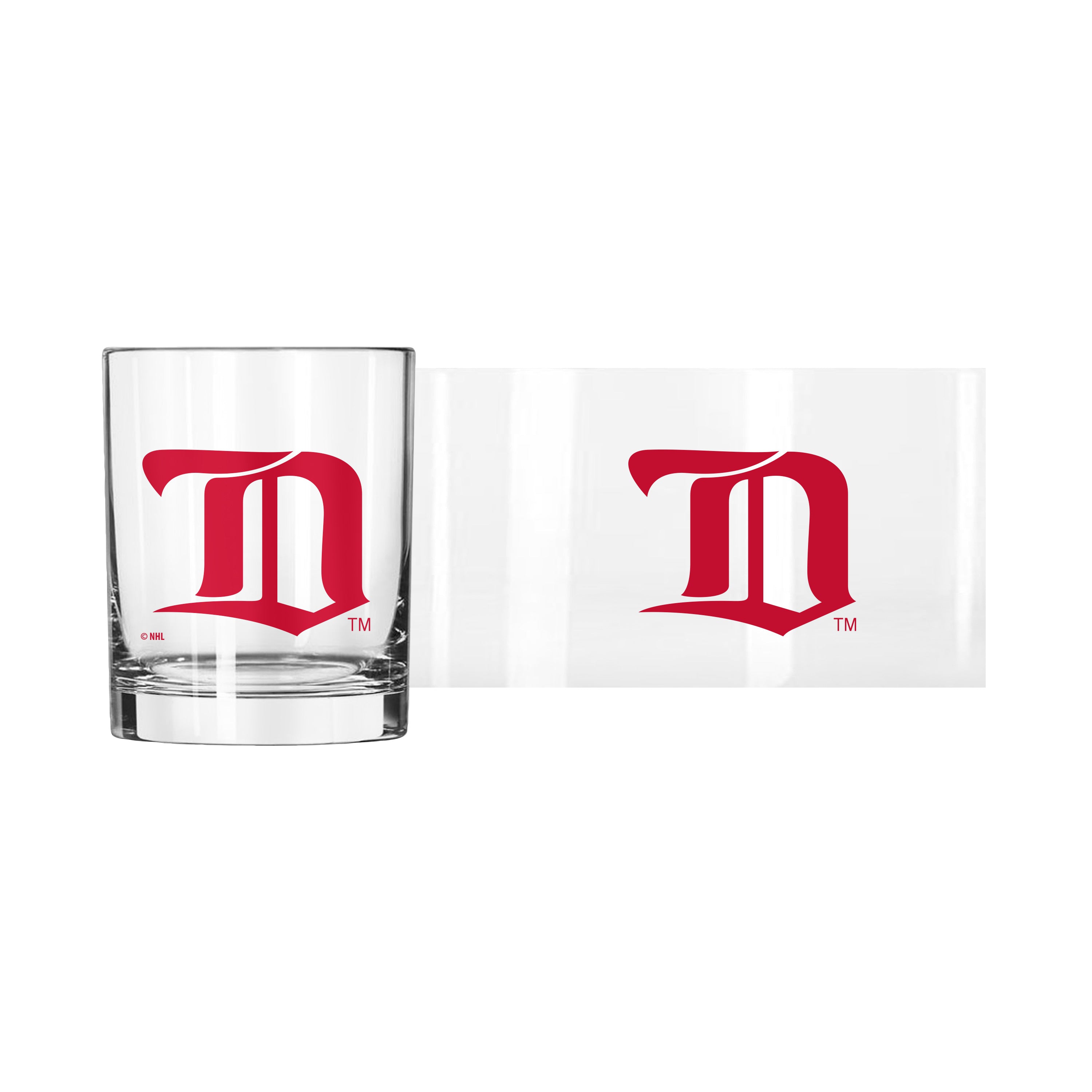 Detroit Red Wings 14oz Retro Rocks Glass - Sports Gifts, Sports Memorabilia, Sports Collectibles, Fan Shop