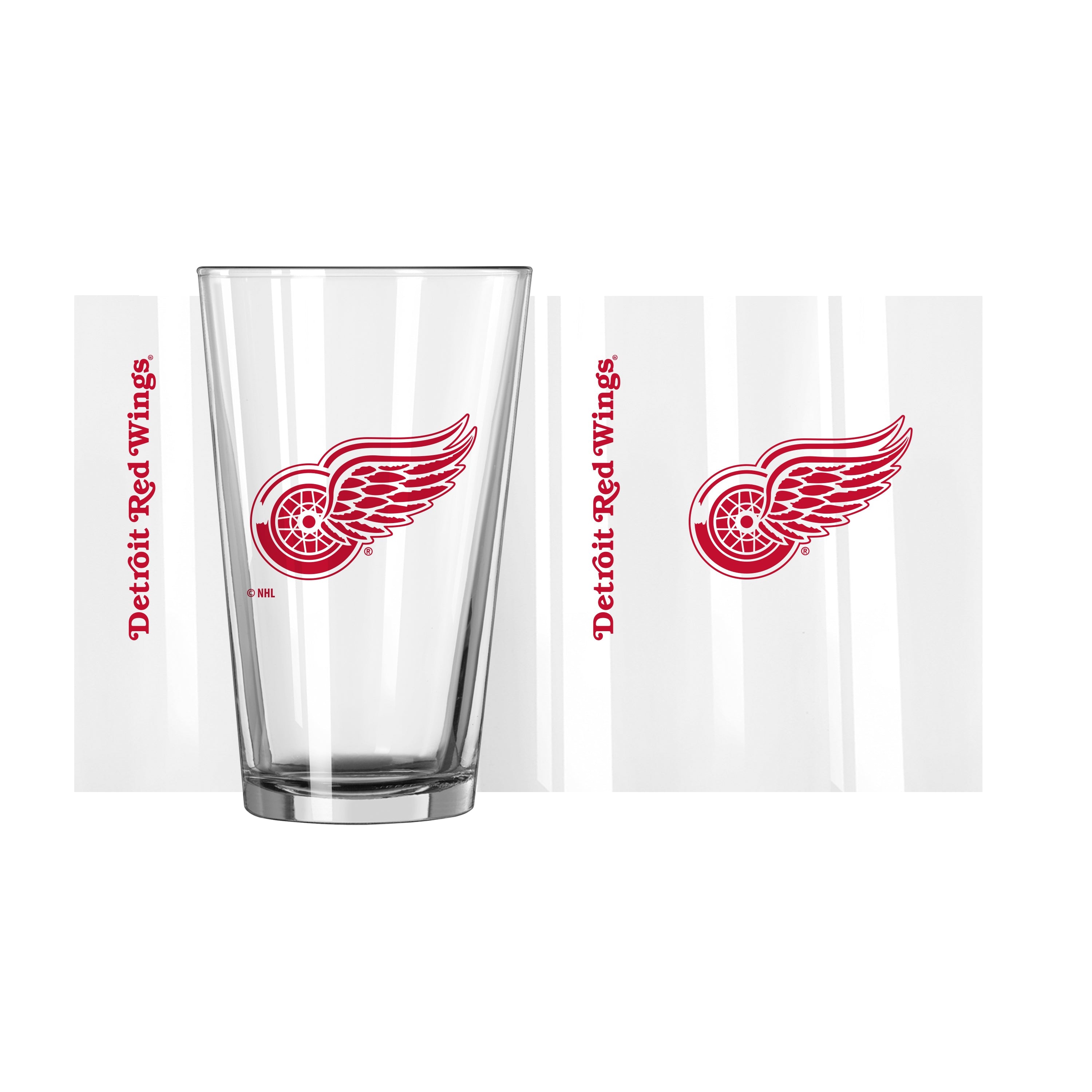 Detroit Red Wings 16oz Gameday Pint Glass - Sports Gifts, Sports Memorabilia, Sports Collectibles, Fan Shop