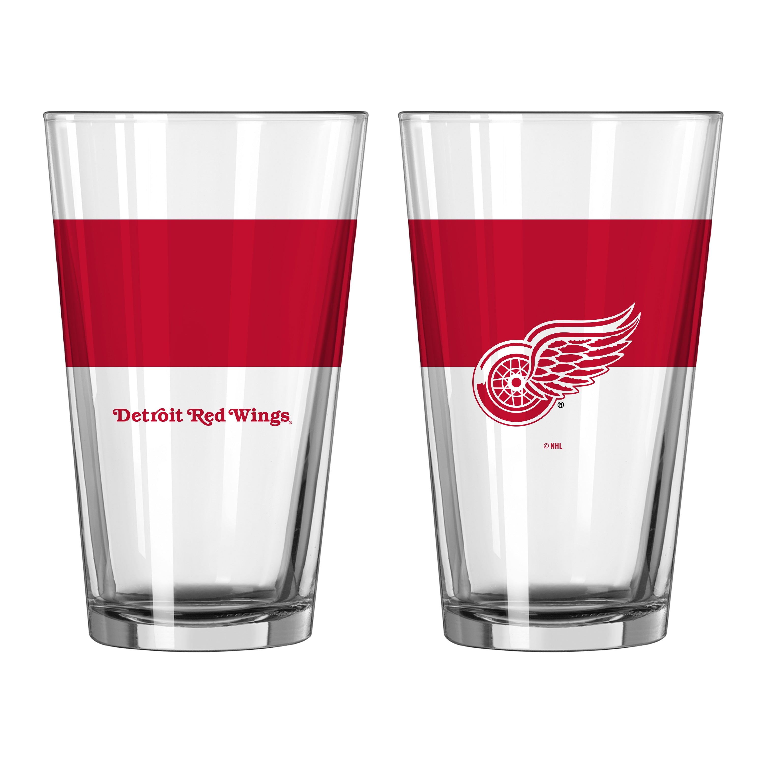 Detroit Red Wings 16oz Colorblock Pint Glass