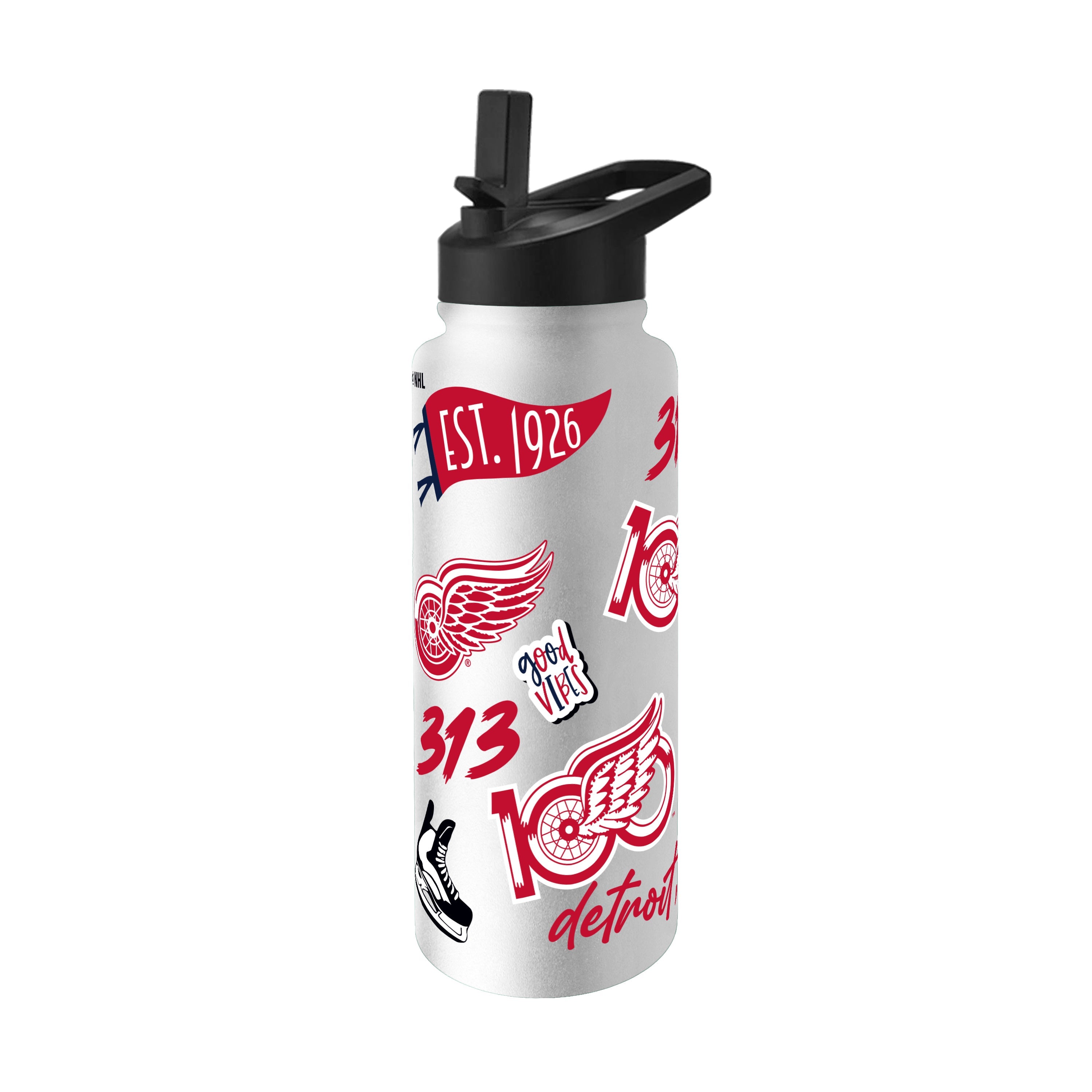 Detroit Red Wings 34oz 100th Anniversary Native Quencher Bottle