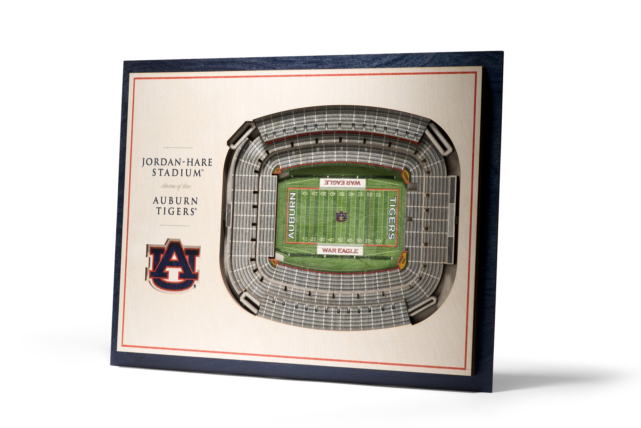 YouTheFan NCAA Auburn Tigers 5-Layer StadiumView 3D Wall Art - Jordan-Hare Stadium - Sports Collectibles, Sports Memorabilia, Sports Fan Shop, Sports Gifts