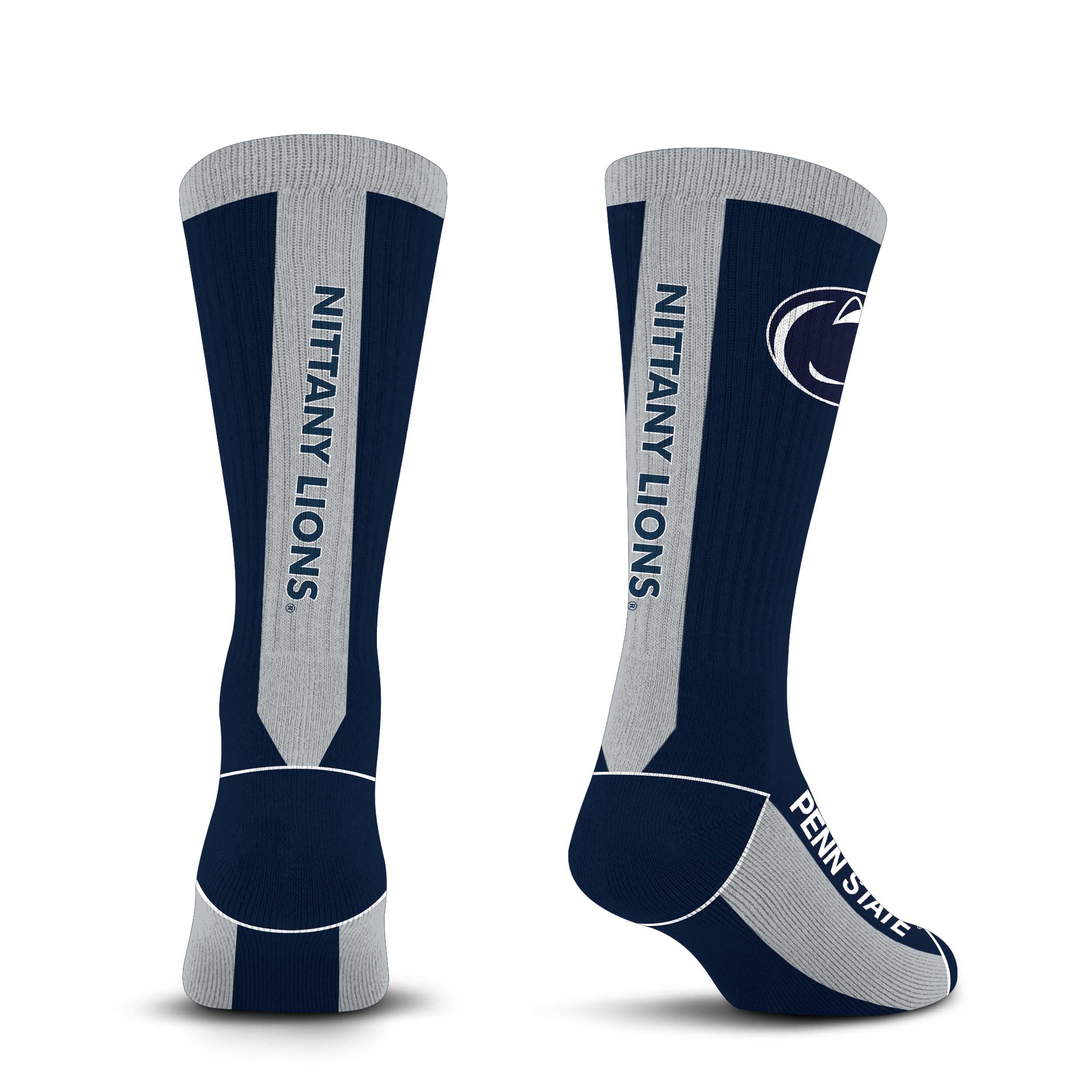 For Bare Feet NCAA PENN STATE NITTANY LIONS MVP Crew Sock Team Color Large - Sports Gifts, Sports Memorabilia, Sports Collectibles, Fan Shop