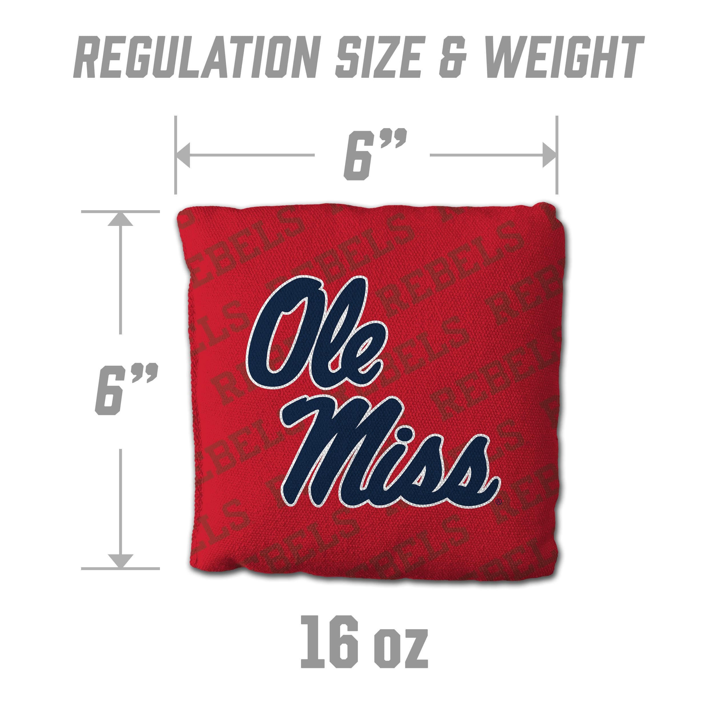YouTheFan NCAA Mississippi Rebels Cornhole Bags - 4PK - Red - Sports Collectibles, Sports Memorabilia, Sports Fan Shop, Sports Gifts