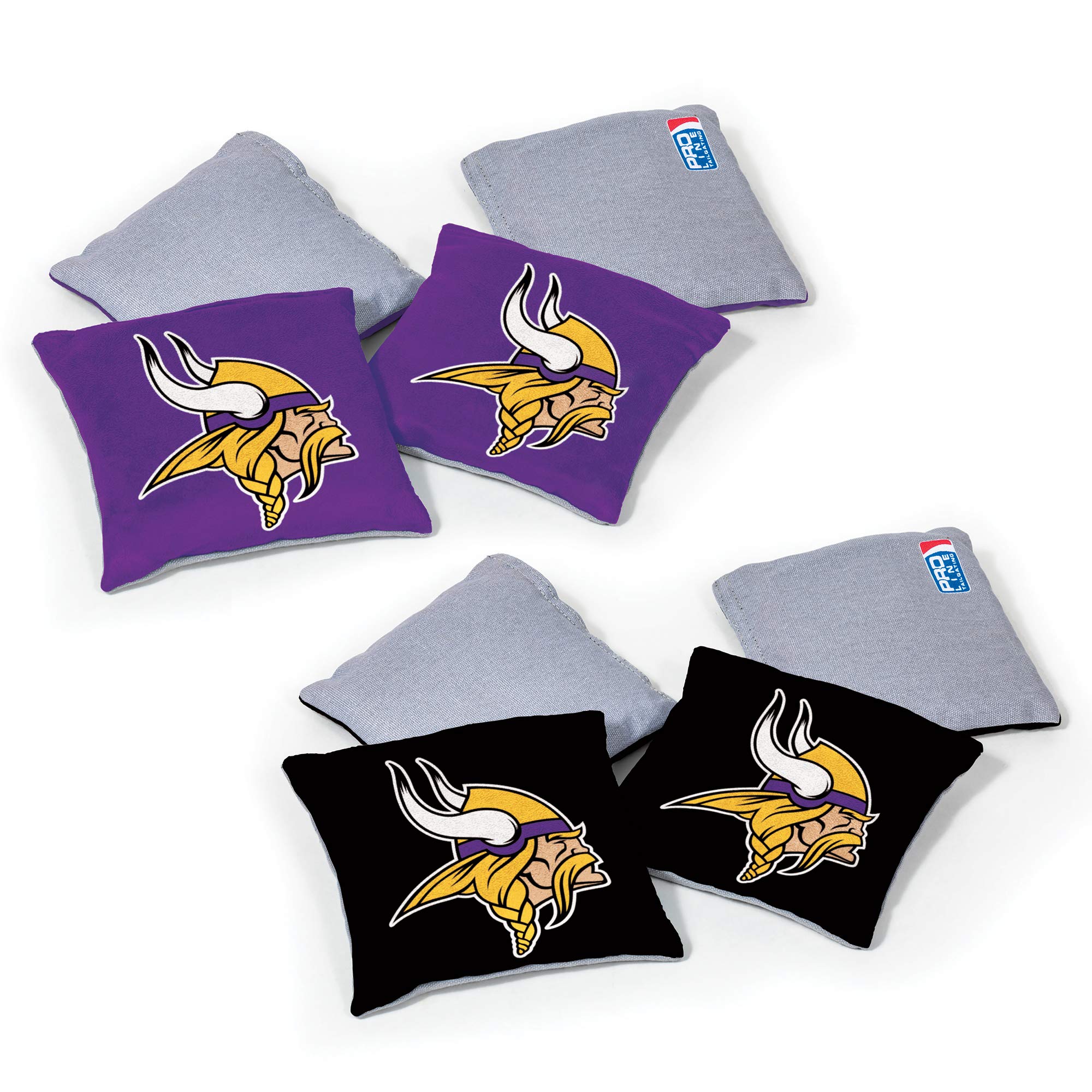 Wild Sports NFL Minnesota Vikings 8pk Dual Sided Bean Bags, Team Color - Sports Collectibles, Sports Memorabilia, Sports Fan Shop, Sports Gifts