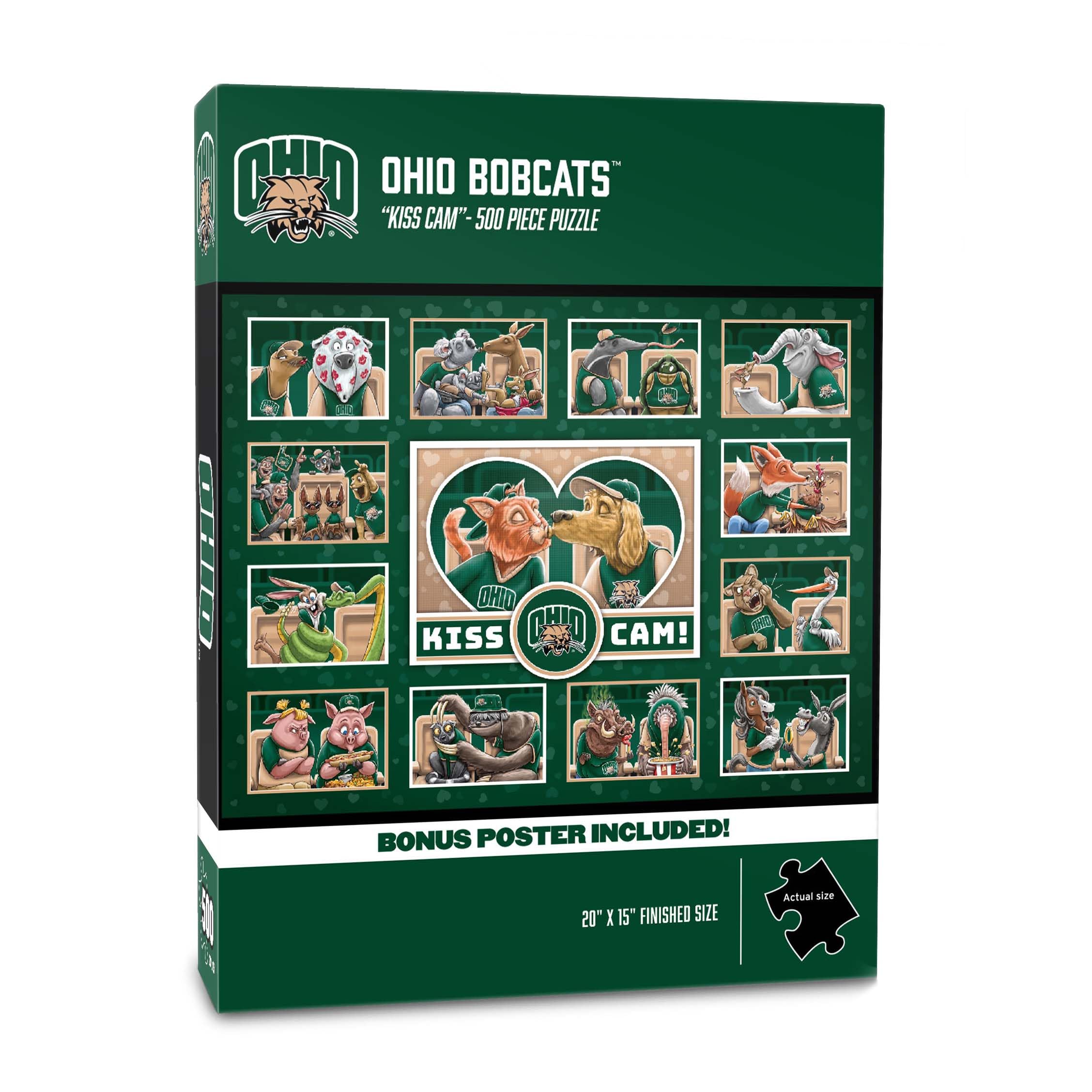 YouTheFan NCAA Ohio Bobcats Kiss Cam 500pc Puzzle - Sports Collectibles, Sports Memorabilia, Sports Fan Shop, Sports Gifts