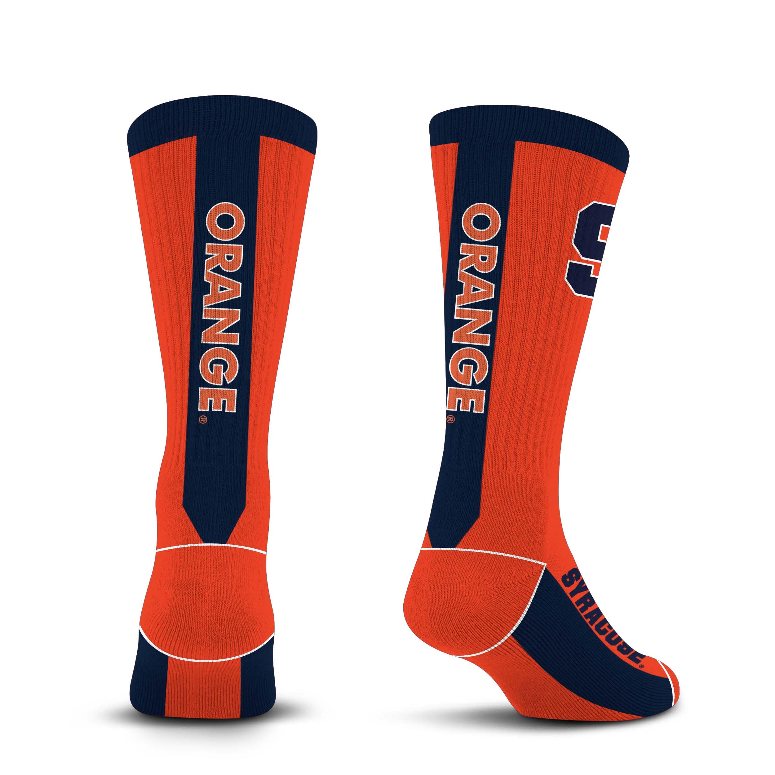 For Bare Feet NCAA SYRACUSE ORANGE MVP Crew Sock Team Color Large - Sports Gifts, Sports Memorabilia, Sports Collectibles, Fan Shop