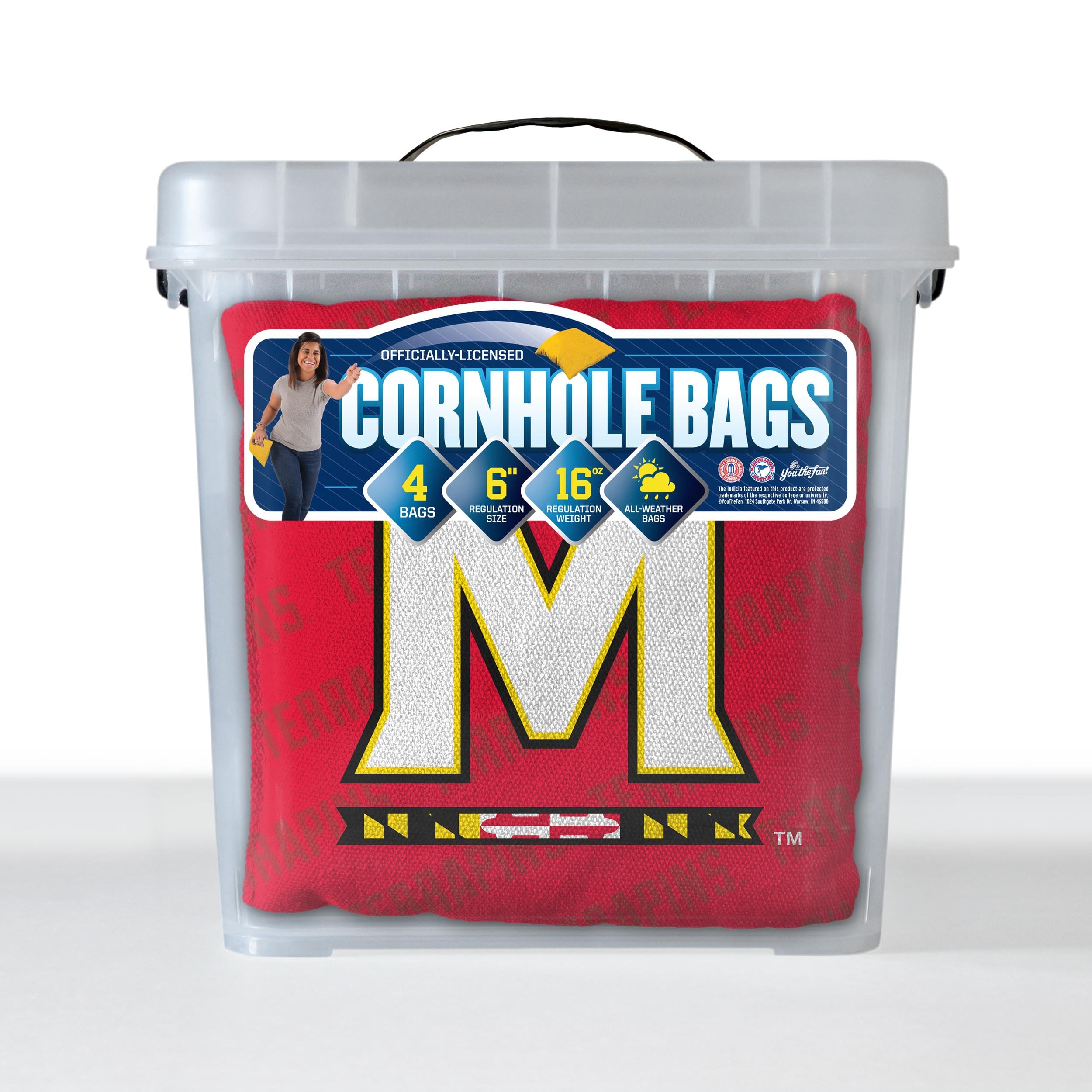 YouTheFan NCAA Maryland Terrapins Cornhole Bags - 4PK - Red - Sports Collectibles, Sports Memorabilia, Sports Fan Shop, Sports Gifts