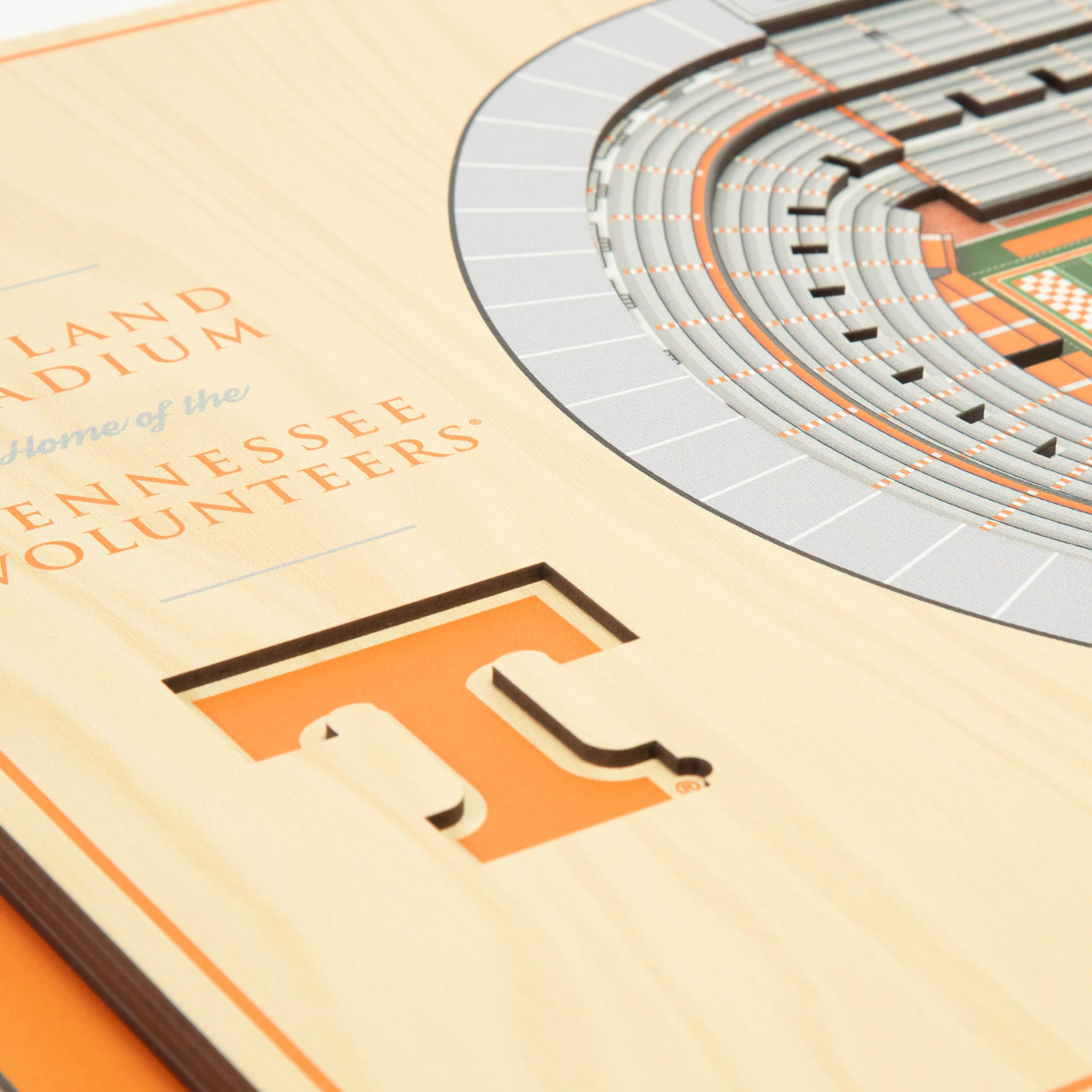 YouTheFan NCAA Tennessee Volunteers 5-Layer StadiumView 3D Wall Art - Neyland Stadium - Sports Collectibles, Sports Memorabilia, Sports Fan Shop, Sports Gifts