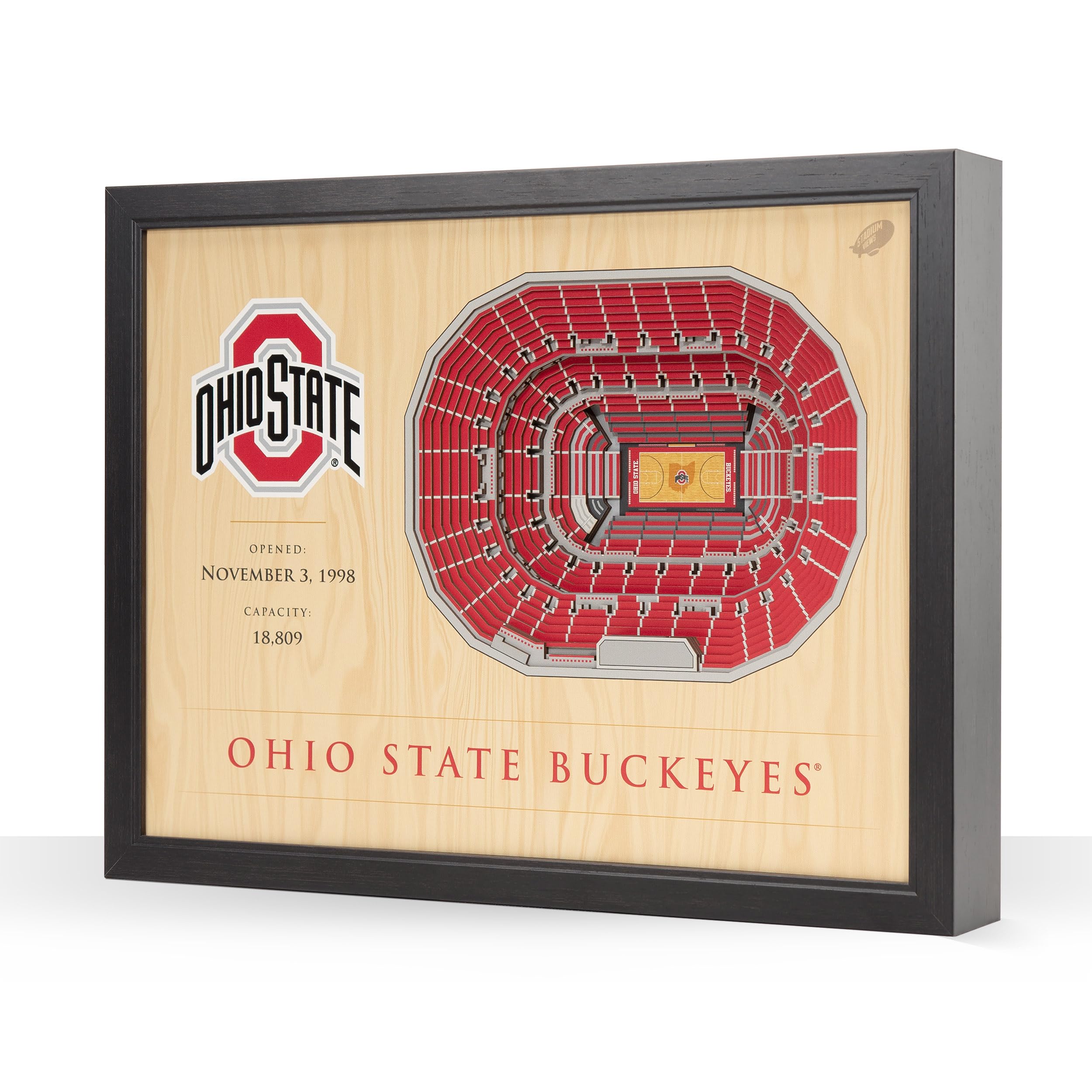 YouTheFan NCAA Ohio State Buckeyes 25-Layer StadiumViews 3D Wall Art - The Schottenstein Center - Sports Collectibles, Sports Memorabilia, Sports Fan Shop, Sports Gifts
