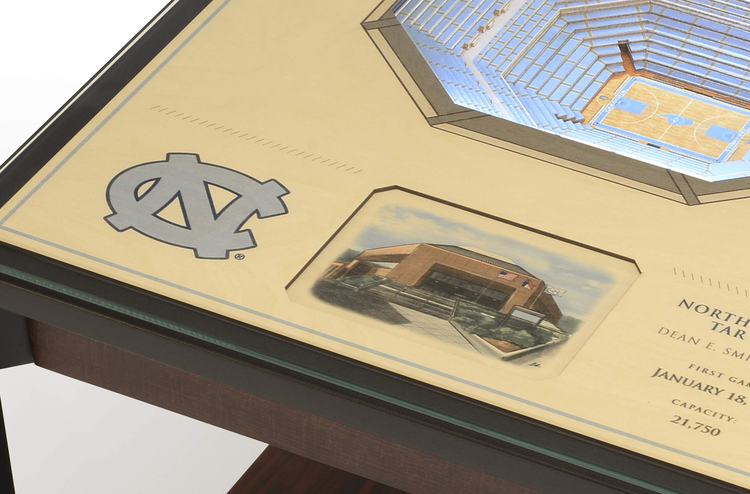 YouTheFan NCAA North Carolina Tar Heels 25-Layer StadiumViews End Table - Dean E. Smith Center - Sports Collectibles, Sports Memorabilia, Sports Fan Shop, Sports Gifts