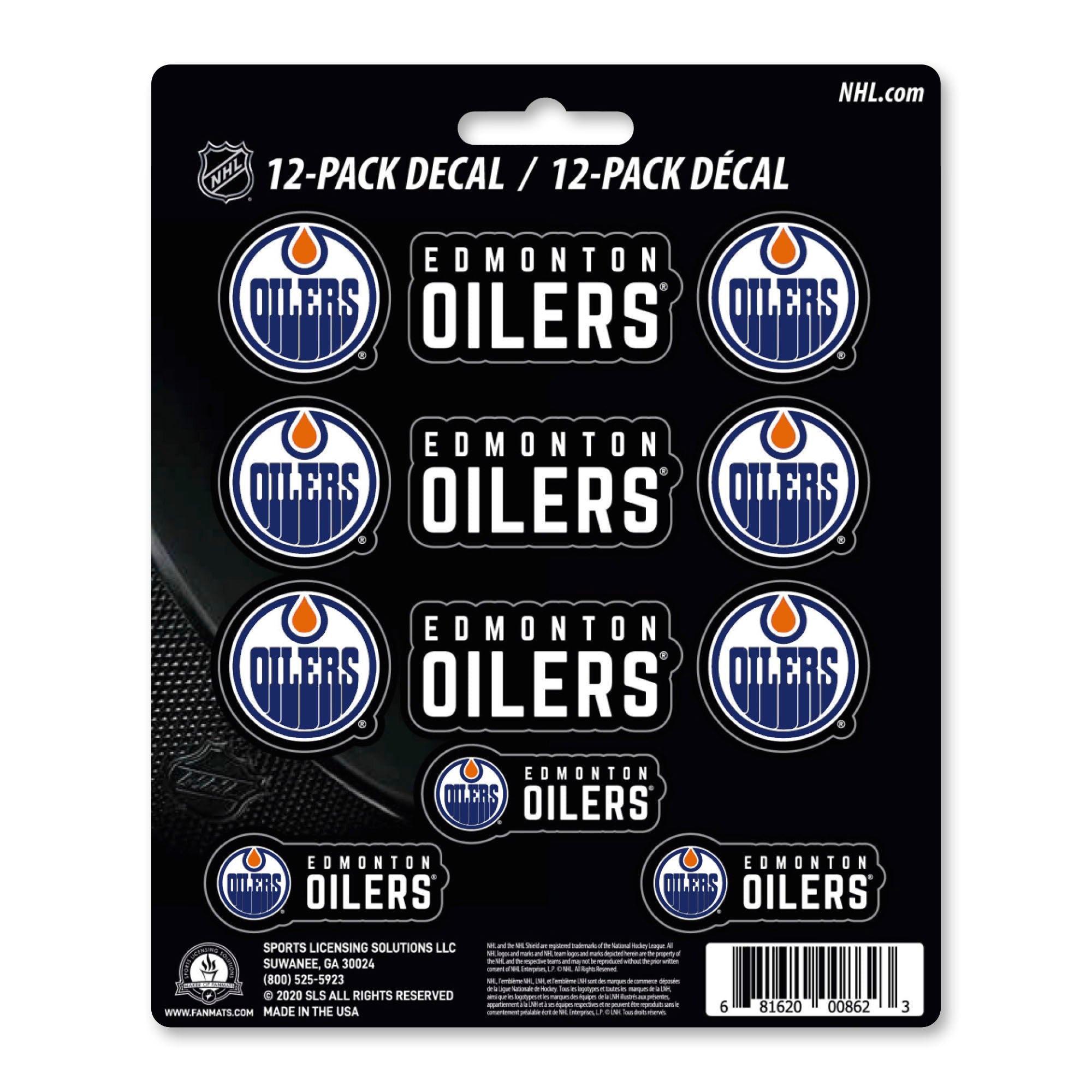 NHL - Edmonton Oilers Mini Decal 12-pk