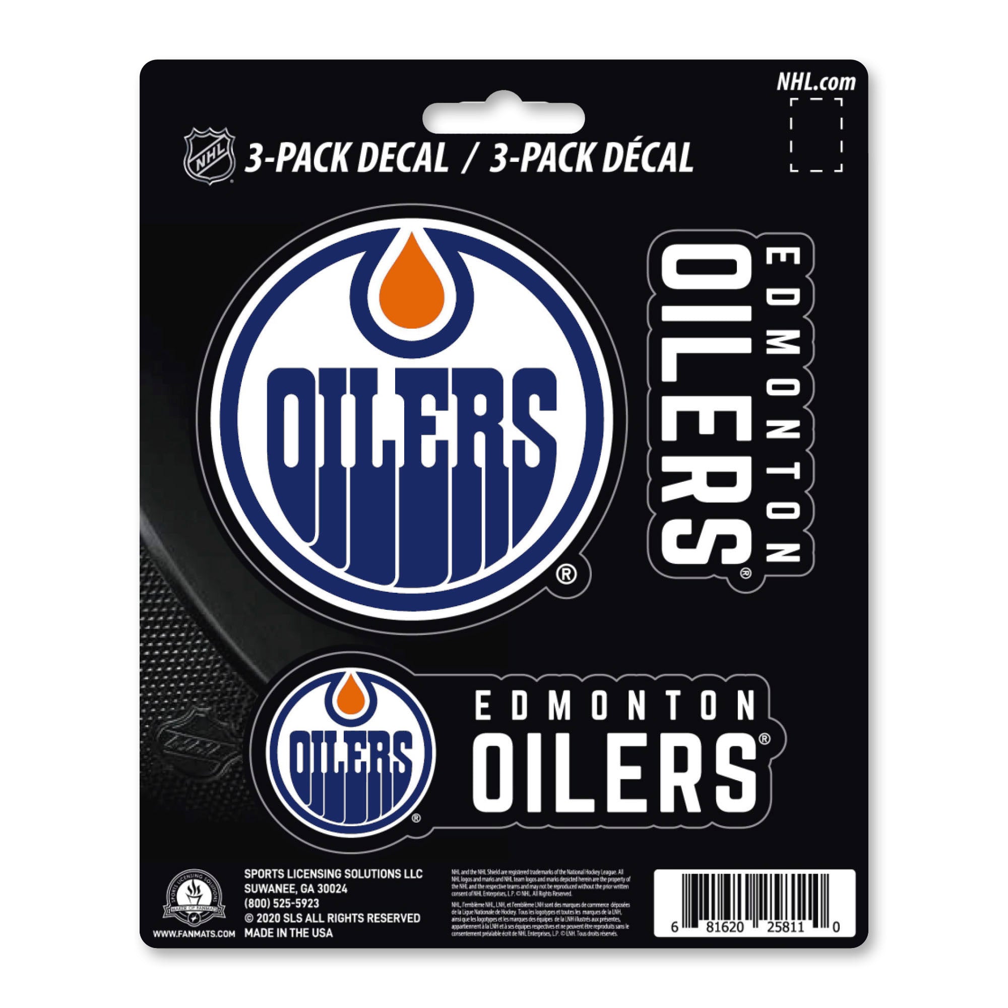 NHL - Edmonton Oilers Decal 3-pk