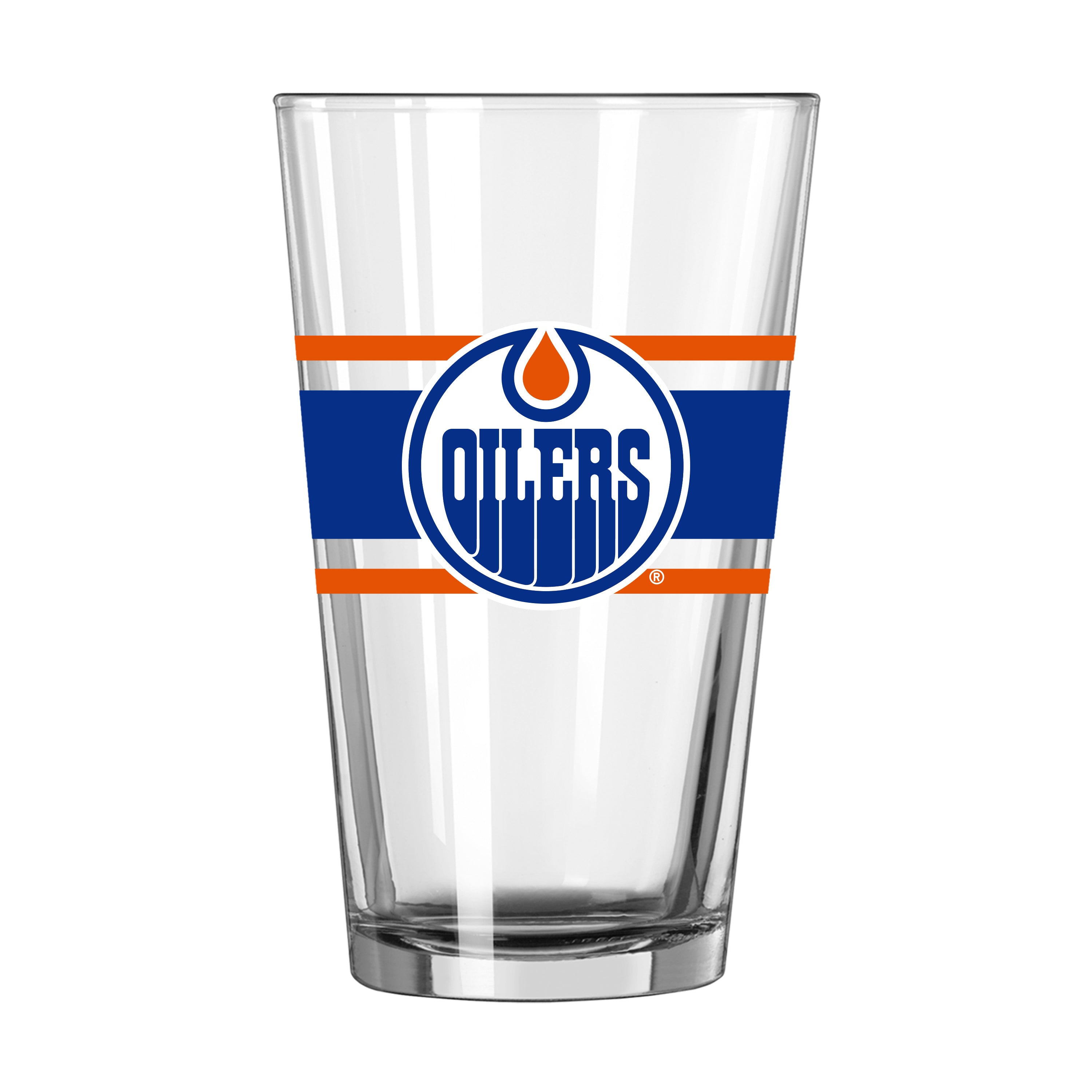 Edmonton Oilers 16oz Stripe Pint Glass