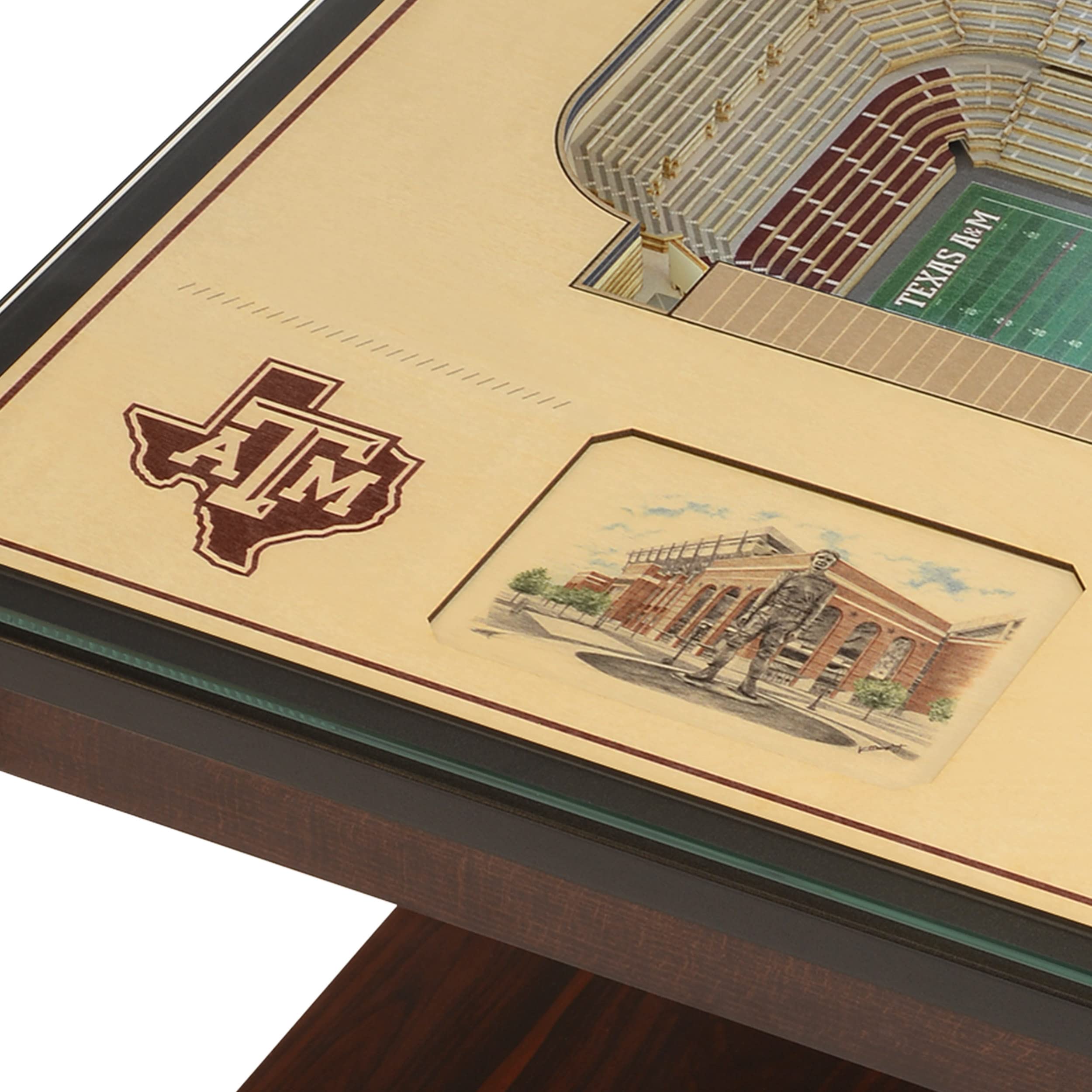 YouTheFan NCAA Texas A&M Aggies 25-Layer StadiumViews End Table - Kyle Field - Sports Collectibles, Sports Memorabilia, Sports Fan Shop, Sports Gifts