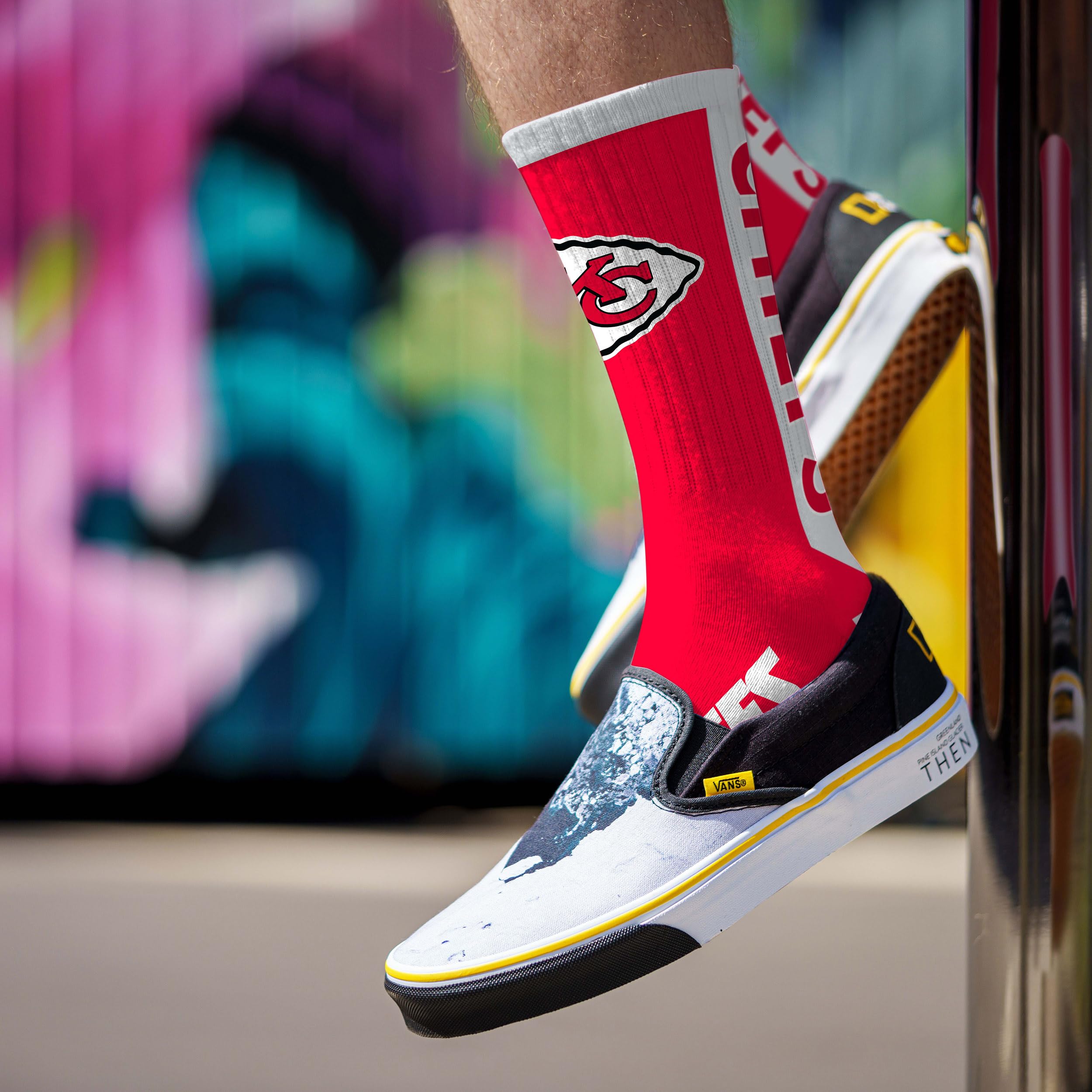 For Bare Feet NFL KANSAS CITY CHIEFS MVP Crew Sock Team Color Large - Sports Gifts, Sports Memorabilia, Sports Collectibles, Fan Shop
