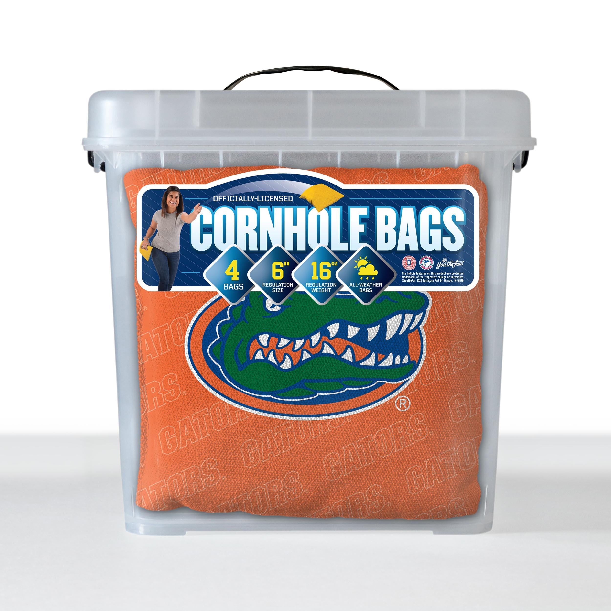 YouTheFan NCAA Florida Gators Cornhole Bags - 4PK - Orange - Sports Collectibles, Sports Memorabilia, Sports Fan Shop, Sports Gifts
