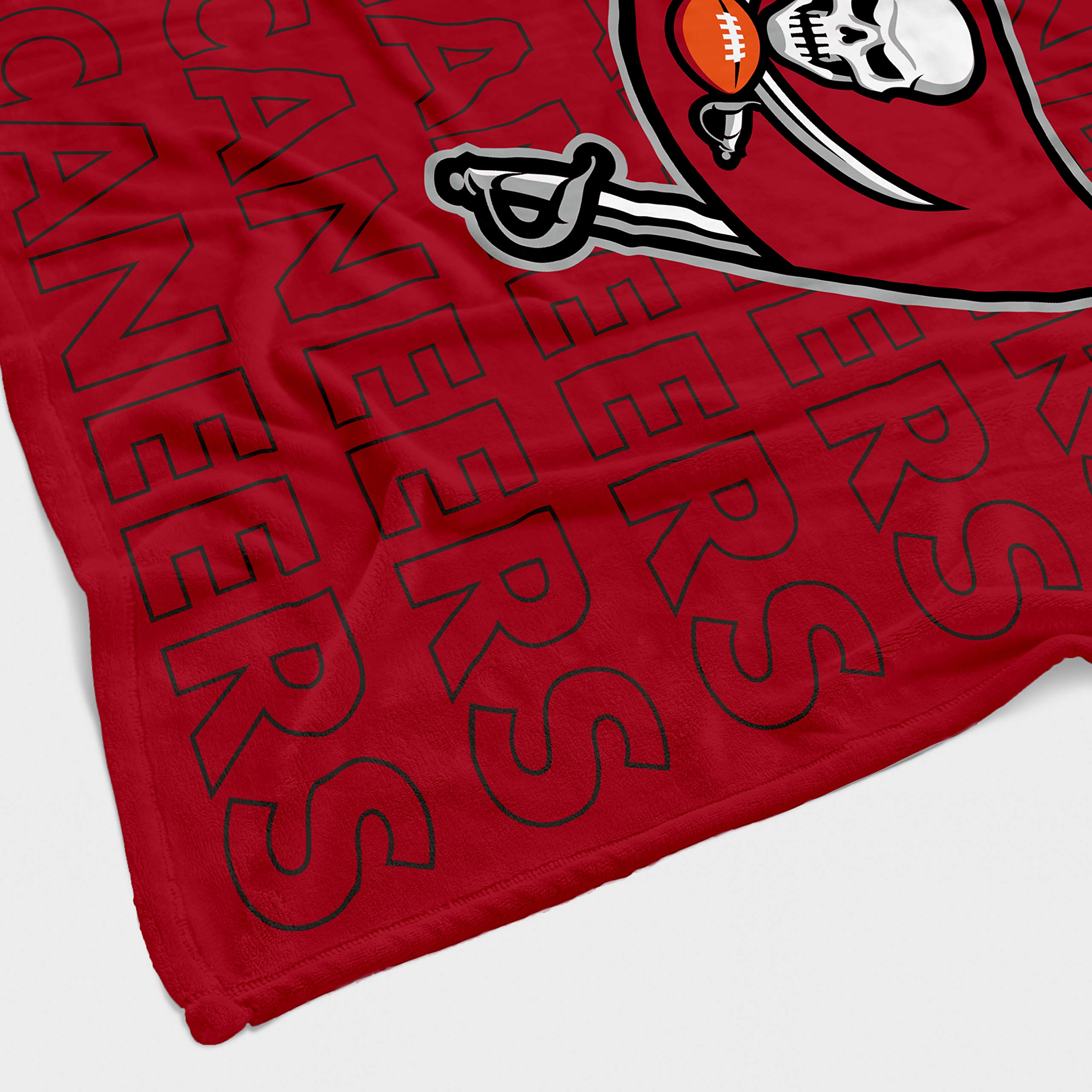 Pegasus Sports NFL Echo Team Wordmark Plush Blanket- Tampa Bay Buccaneers, Team Color, 60x70 - Sports Gifts, Sports Memorabilia, Sports Collectibles, Fan Shop