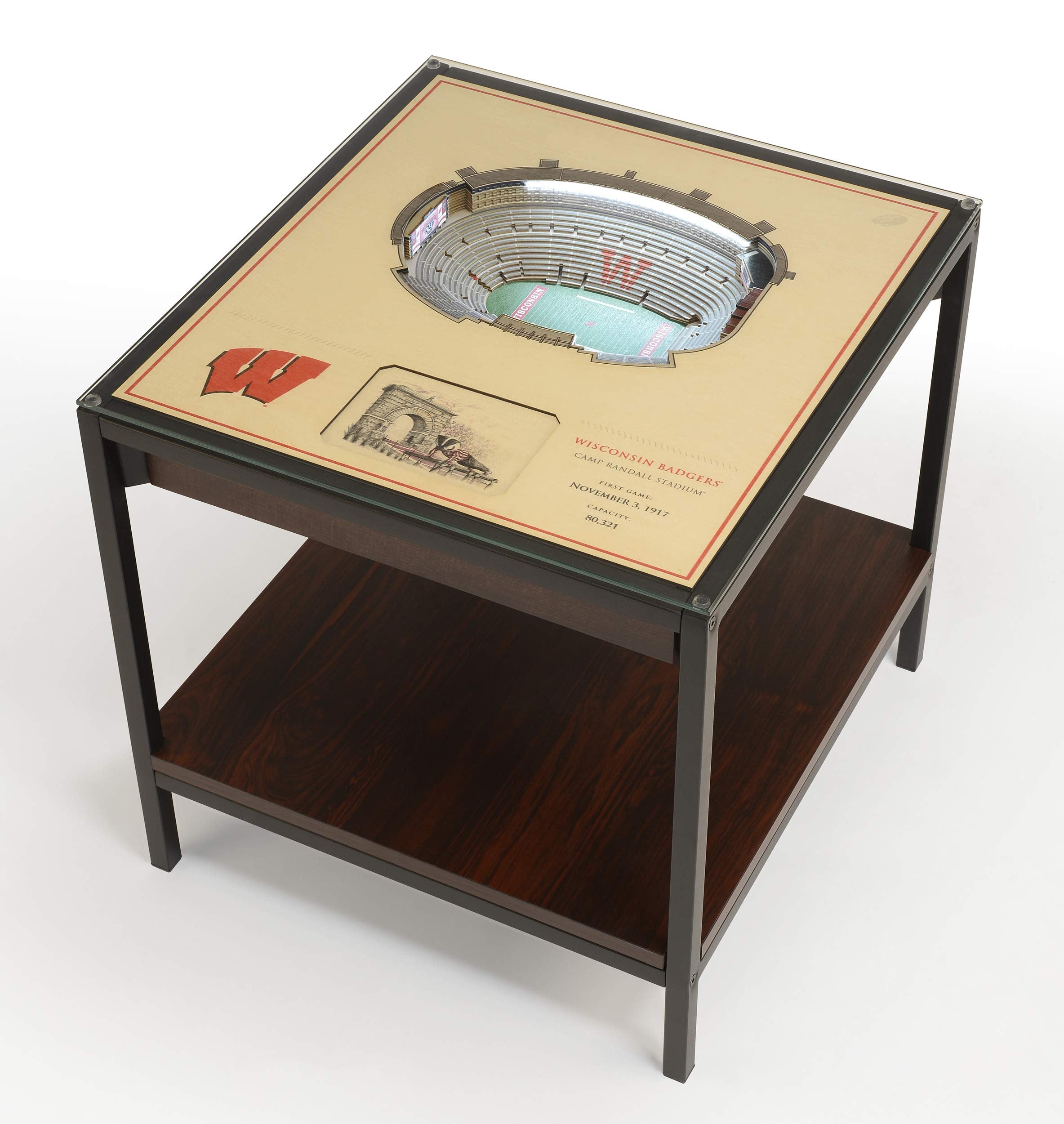 YouTheFan NCAA Wisconsin Badgers 25-Layer StadiumViews Lighted End Table - Camp Randall Stadium - Sports Collectibles, Sports Memorabilia, Sports Fan Shop, Sports Gifts
