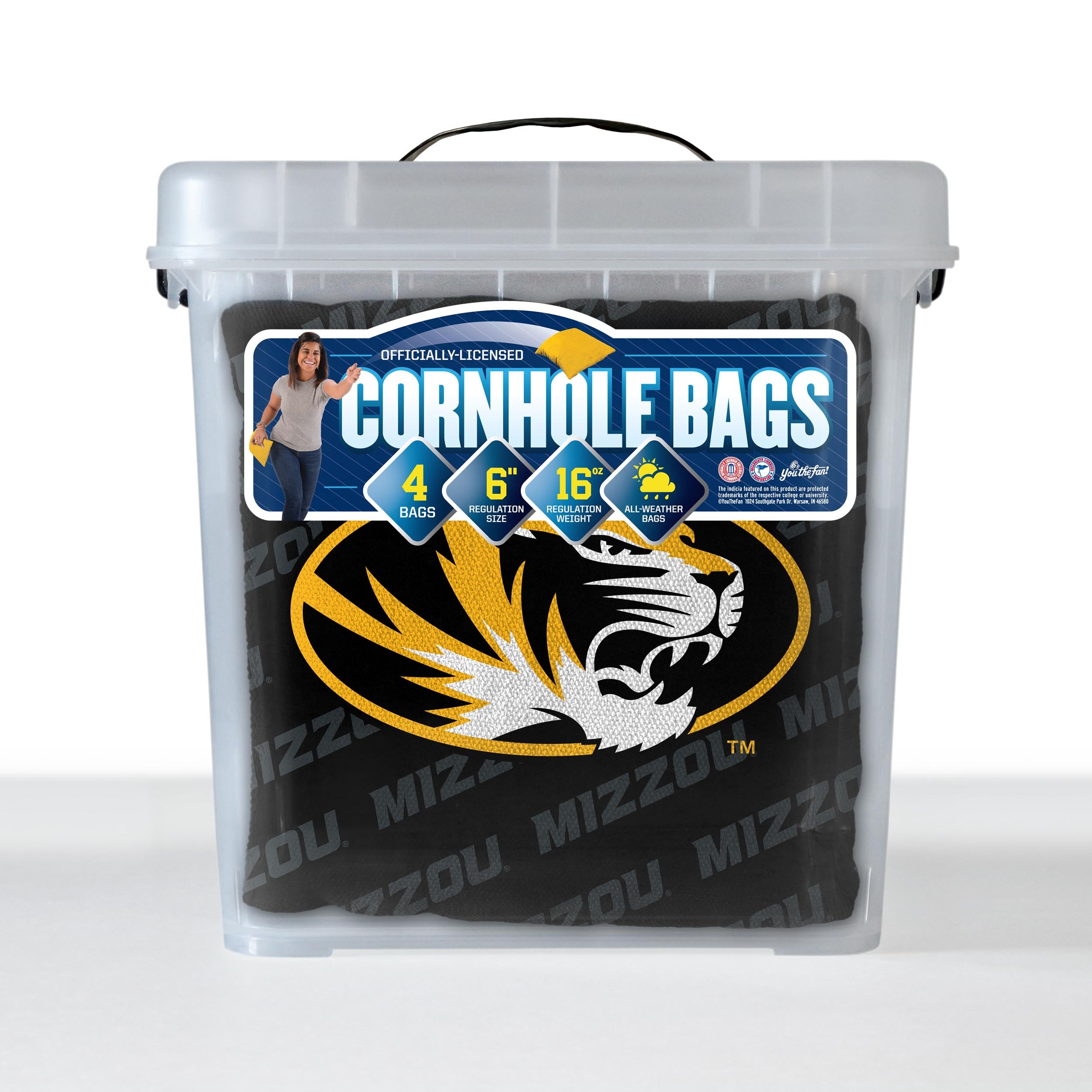 YouTheFan NCAA Missouri Tigers Cornhole Bags - 4PK - Black - Sports Collectibles, Sports Memorabilia, Sports Fan Shop, Sports Gifts