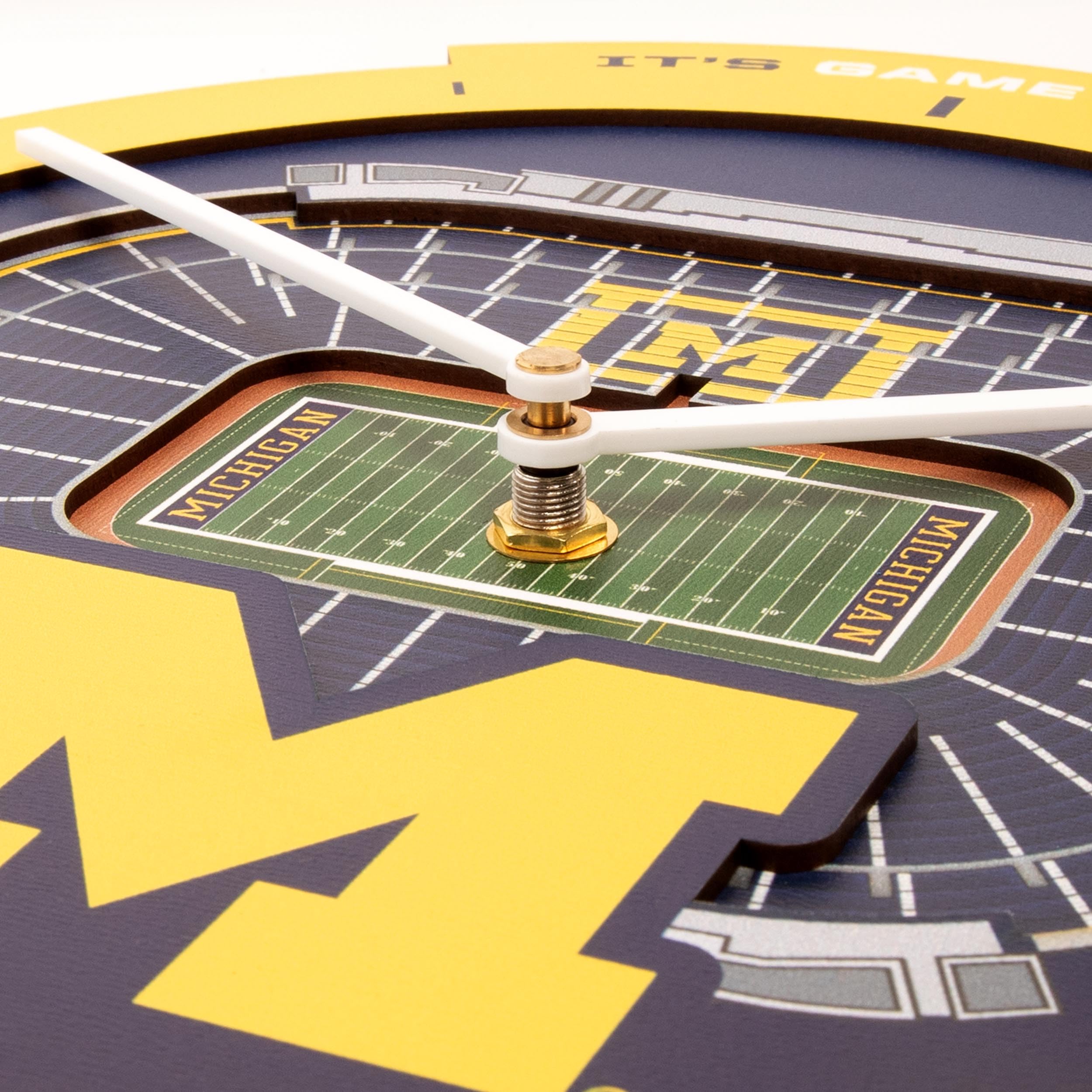 YouTheFan NCAA Michigan Wolverines 3D StadiumView Clock - Sports Gifts, Sports Memorabilia, Sports Collectibles, Fan Shop