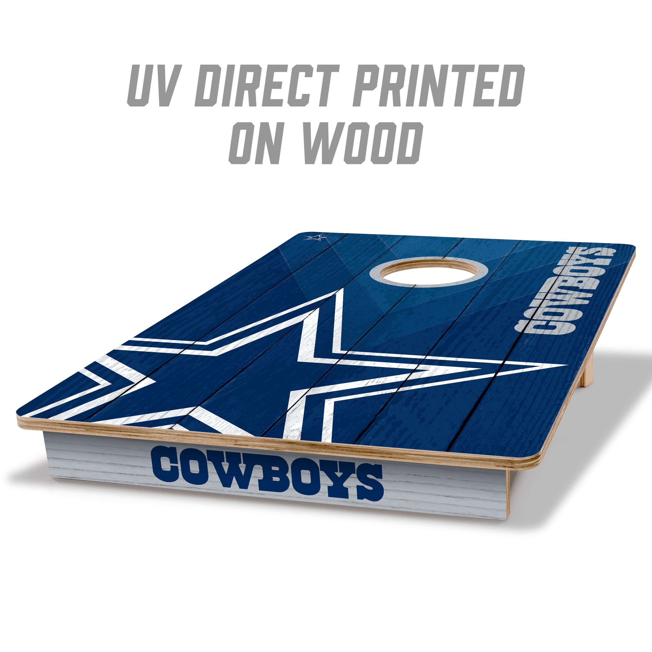 YouTheFan NFL Dallas Cowboys 2’ x 3’ Wood Cornhole Game with Logo Bags - Sports Collectibles, Sports Memorabilia, Sports Fan Shop, Sports Gifts
