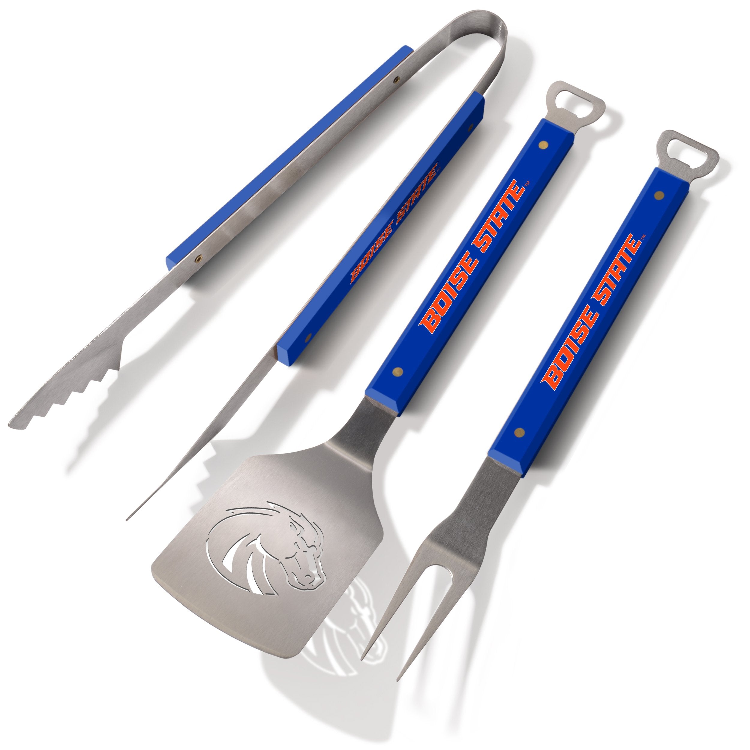 YouTheFan 5021558 NCAA Boise State Broncos Spirit Series 3-Piece BBQ Set, 22" x 9", Team Colors - Sports Collectibles, Sports Memorabilia, Sports Fan Shop, Sports Gifts