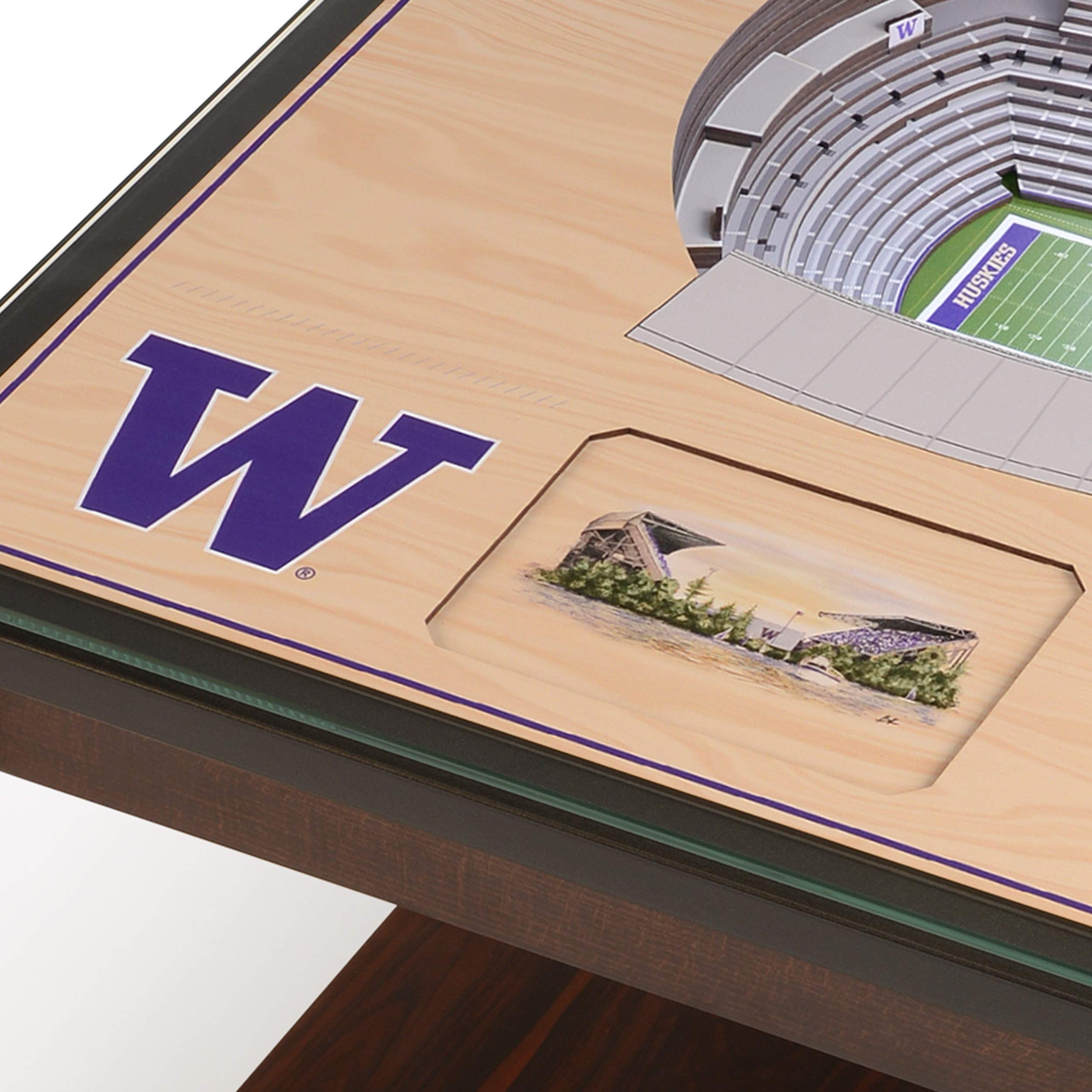 YouTheFan NCAA Washington Huskies 25-Layer StadiumViews Lighted End Table - Husky Stadium - Sports Collectibles, Sports Memorabilia, Sports Fan Shop, Sports Gifts