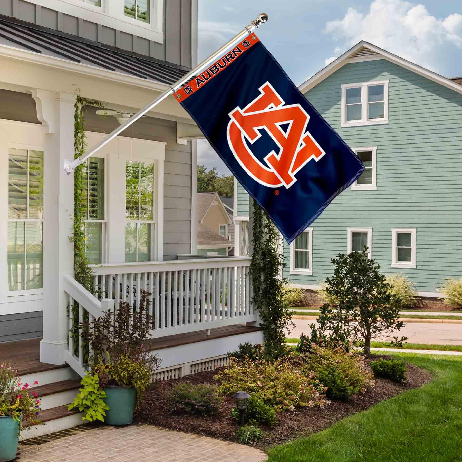 College Flags & Banners Co. Auburn Printed Header 3x5 Foot Banner Flag - Sports Collectibles, Sports Memorabilia, Sports Fan Shop, Sports Gifts