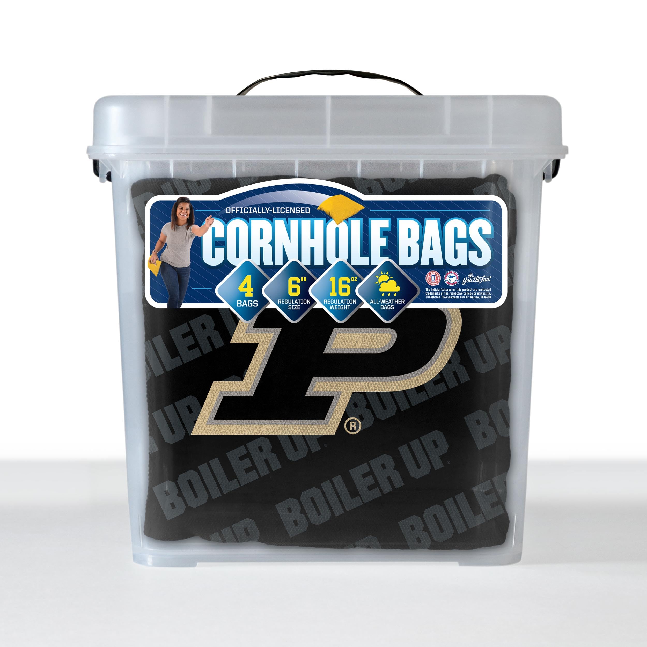 YouTheFan NCAA Purdue Boilermakers Cornhole Bags - 4PK - Black - Sports Collectibles, Sports Memorabilia, Sports Fan Shop, Sports Gifts